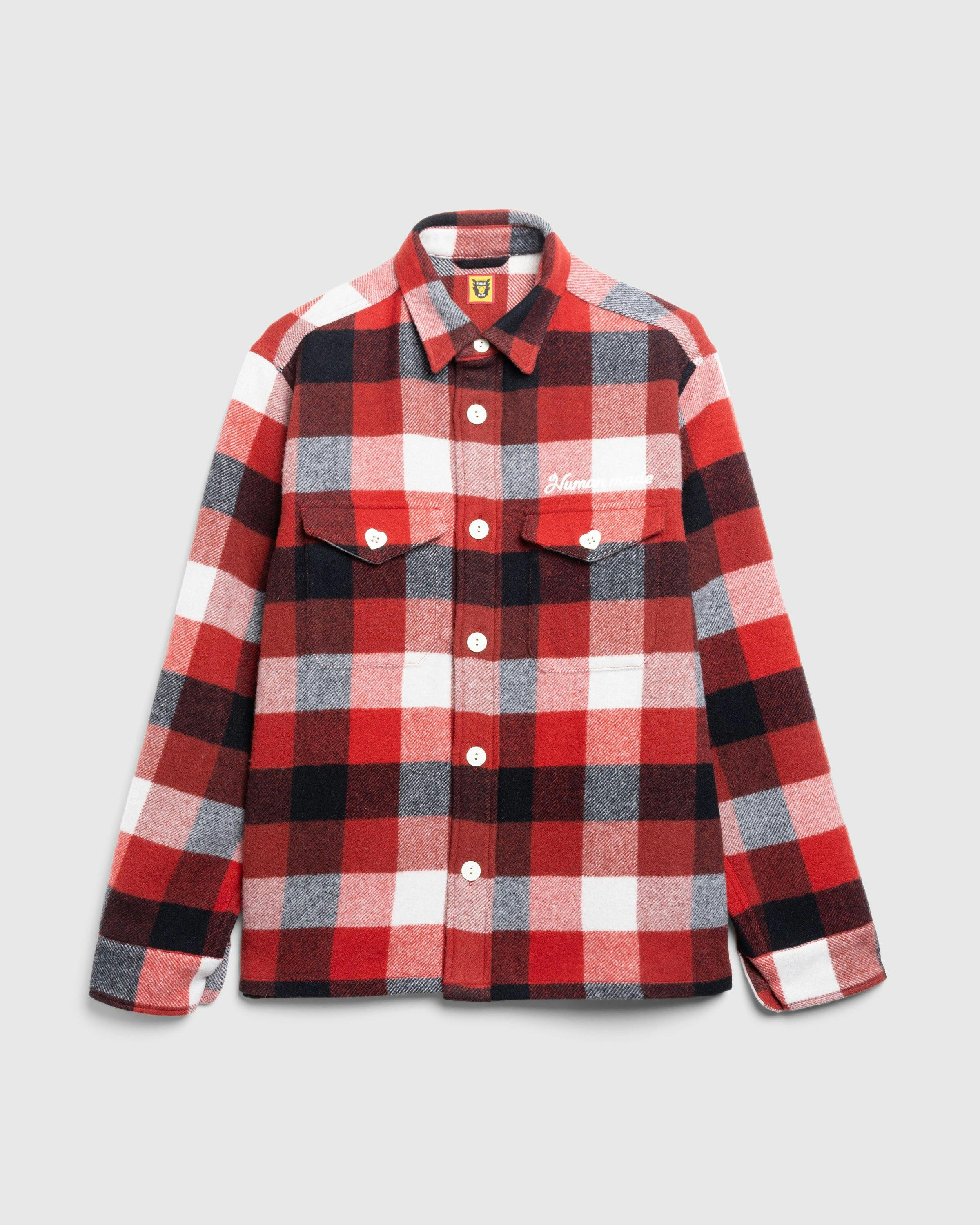 Human Made - WOOL BEAVERBLOCK CHECK SHIRT Red - Clothing - Red - Image 1