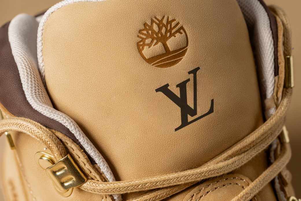 Louis Vuitton & Timberland's collaborative 6" boot designed by Pharrell in wheat nubuck