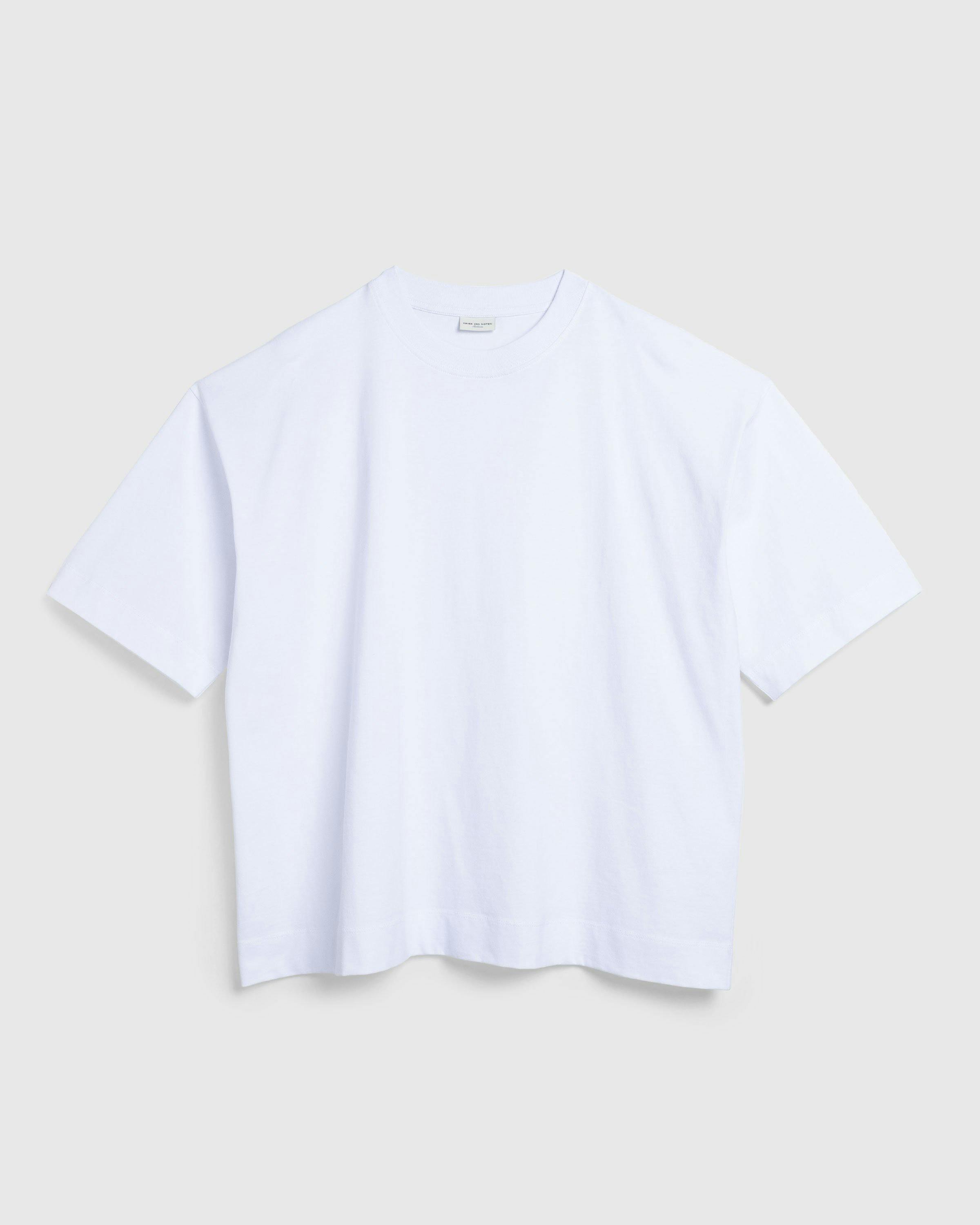 Dries van Noten - HEN 8603 M.K.T–SHIRT WHI - Clothing - White - Image 1