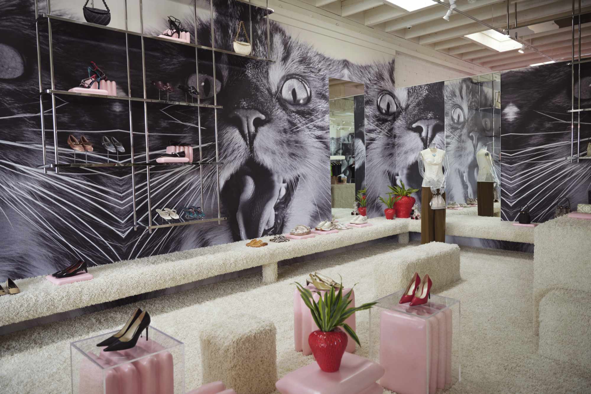 Tory Burch's cat-themed pop-up store in Los Angeles