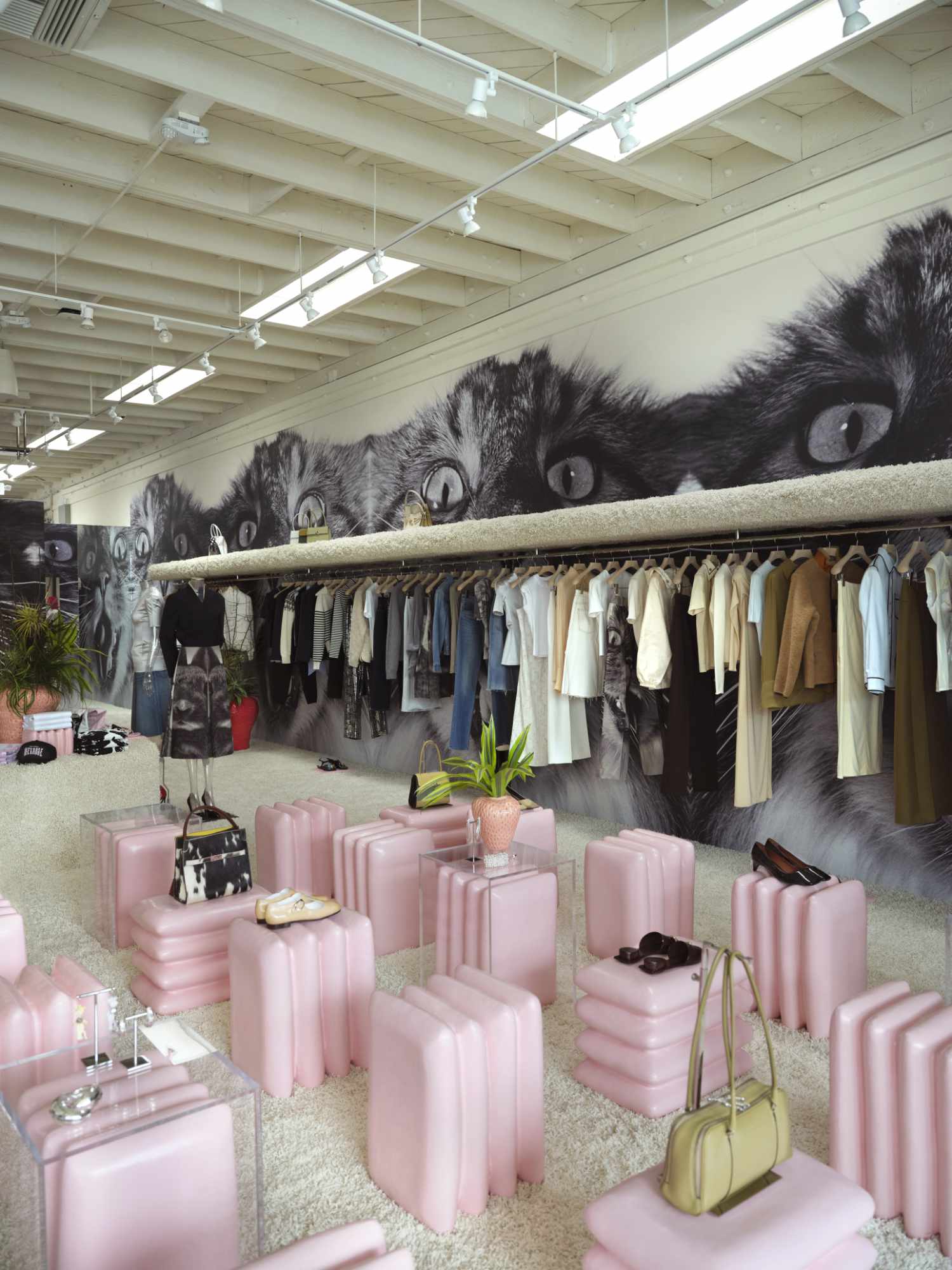 Tory Burch's cat-themed pop-up store in Los Angeles