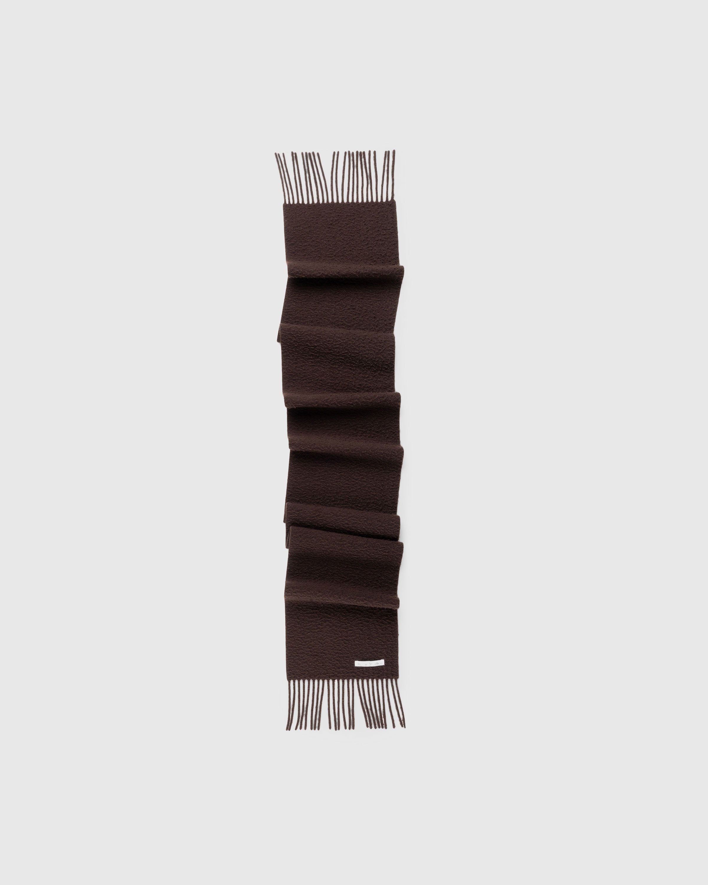 Acne Studios - Wool Fringe Scarf Chocolate Brown - Accessories - Brown - Image 1