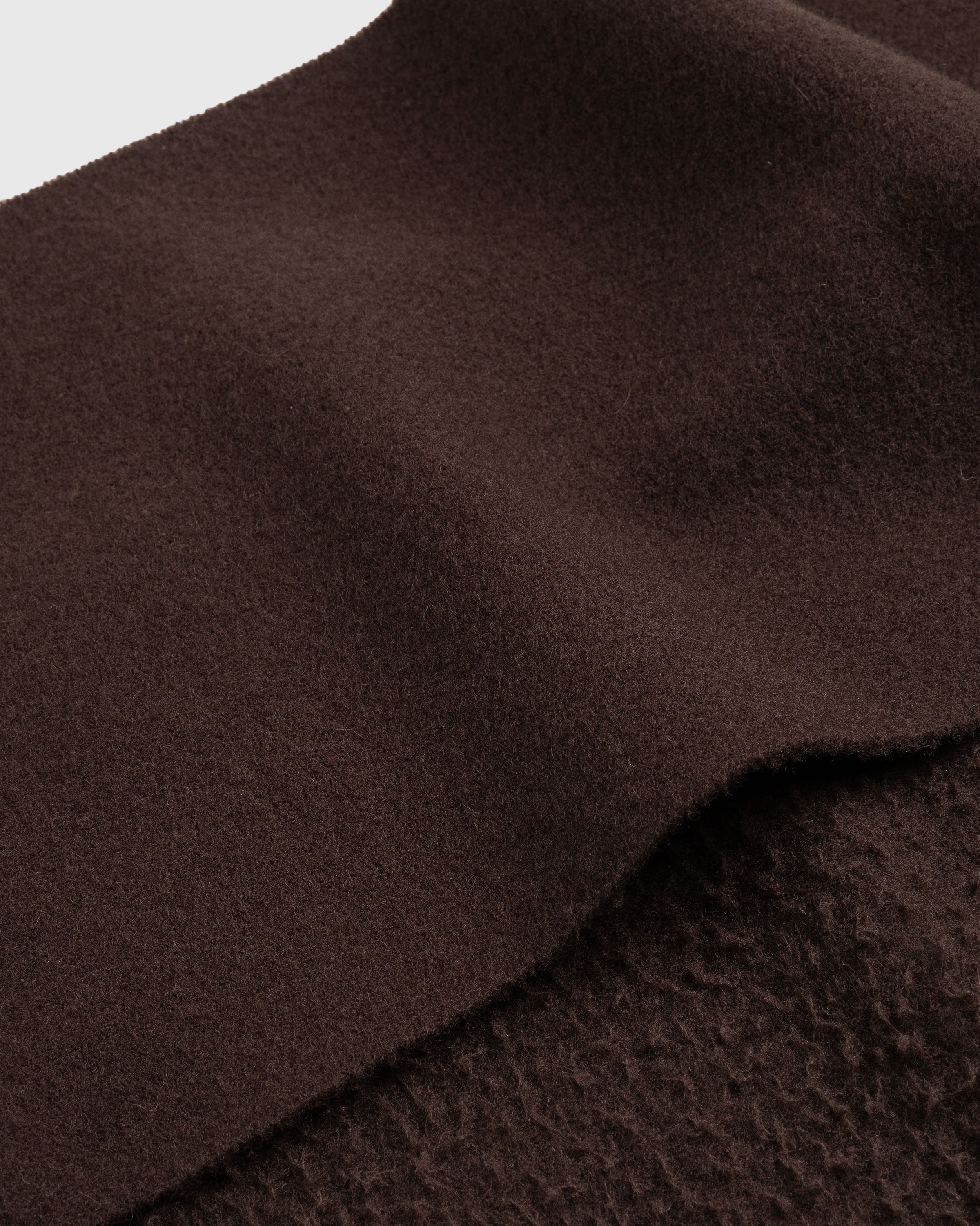 Acne Studios - Wool Fringe Scarf Chocolate Brown - Accessories - Brown - Image 5