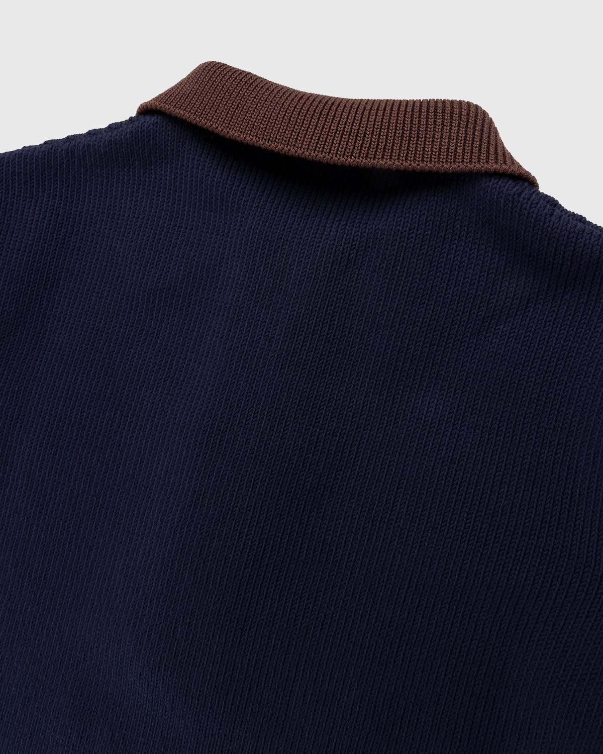 Jil Sander - Short Sleeve Knit Shirt Dark Blue - Clothing - Blue - Image 3