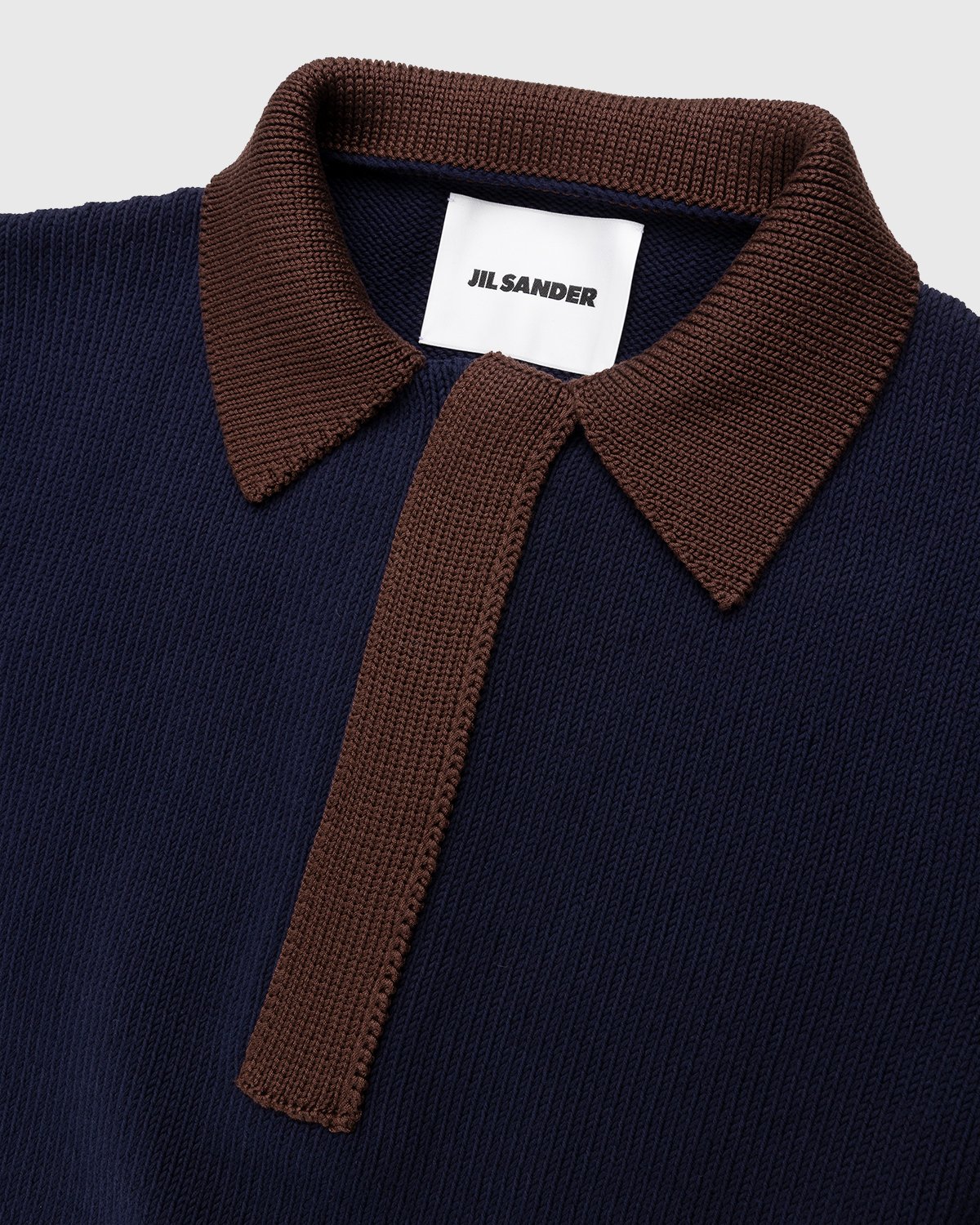 Jil Sander - Short Sleeve Knit Shirt Dark Blue - Clothing - Blue - Image 4