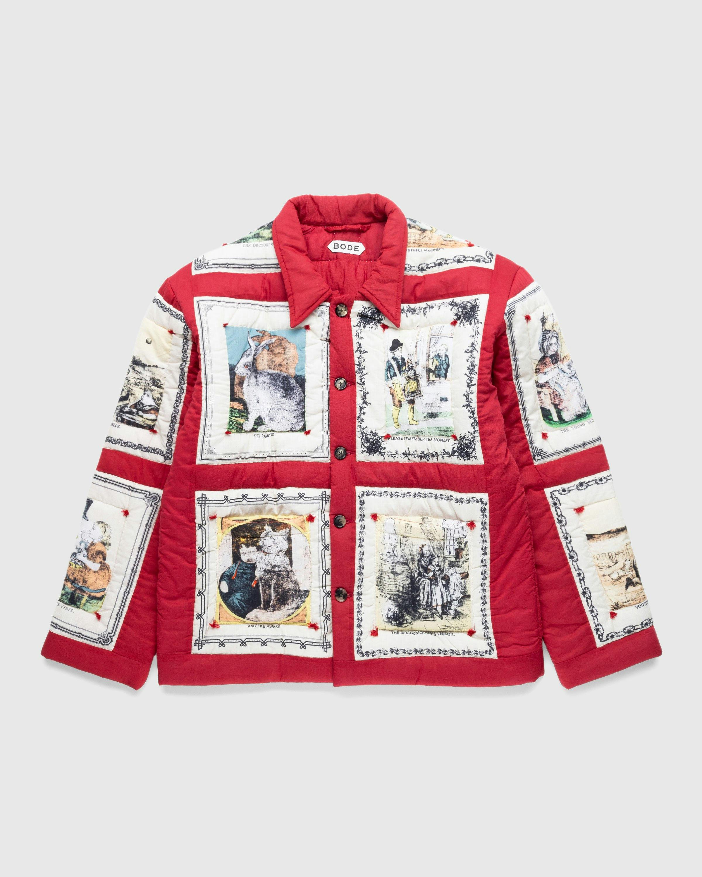 Bode - Storytime Quilt Jacket Red Multi - Clothing - RED - Image 1