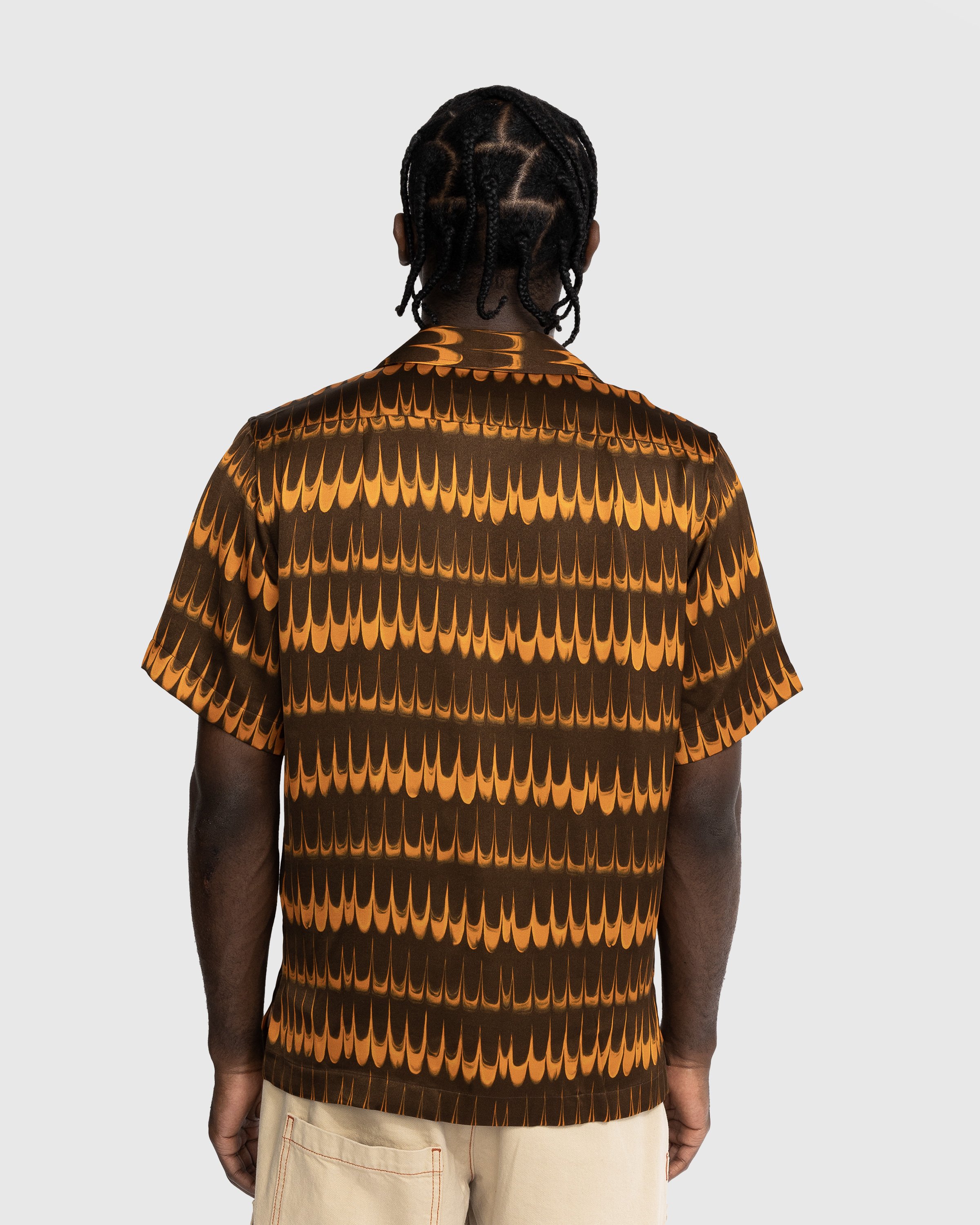Wales Bonner - Rhythm Shirt Brown - Clothing - Brown - Image 3