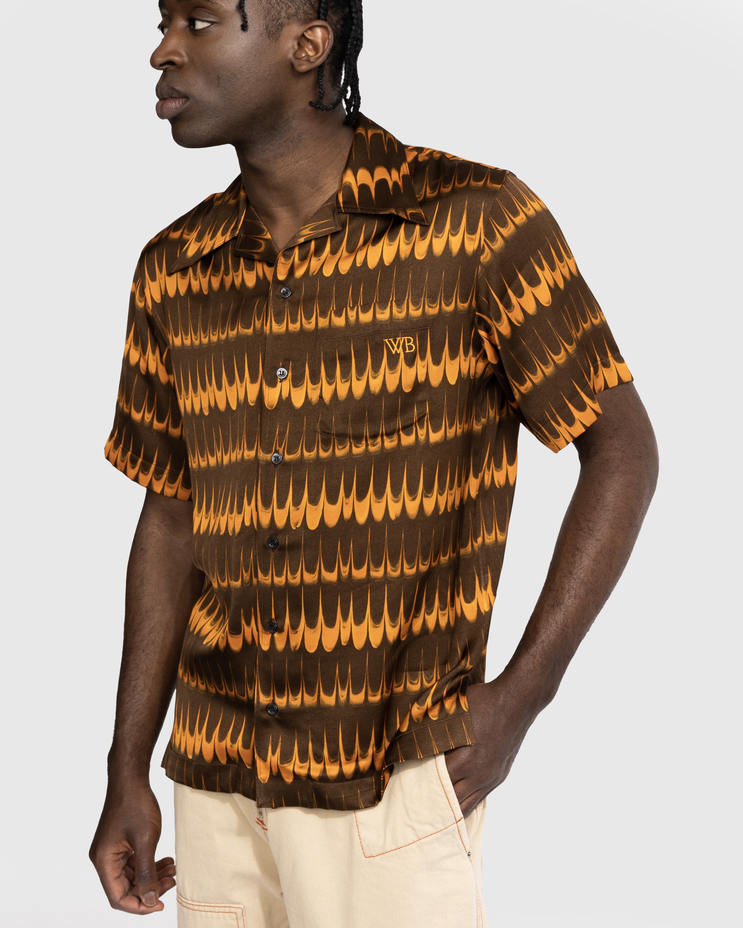 Wales Bonner - Rhythm Shirt Brown - Clothing - Brown - Image 5