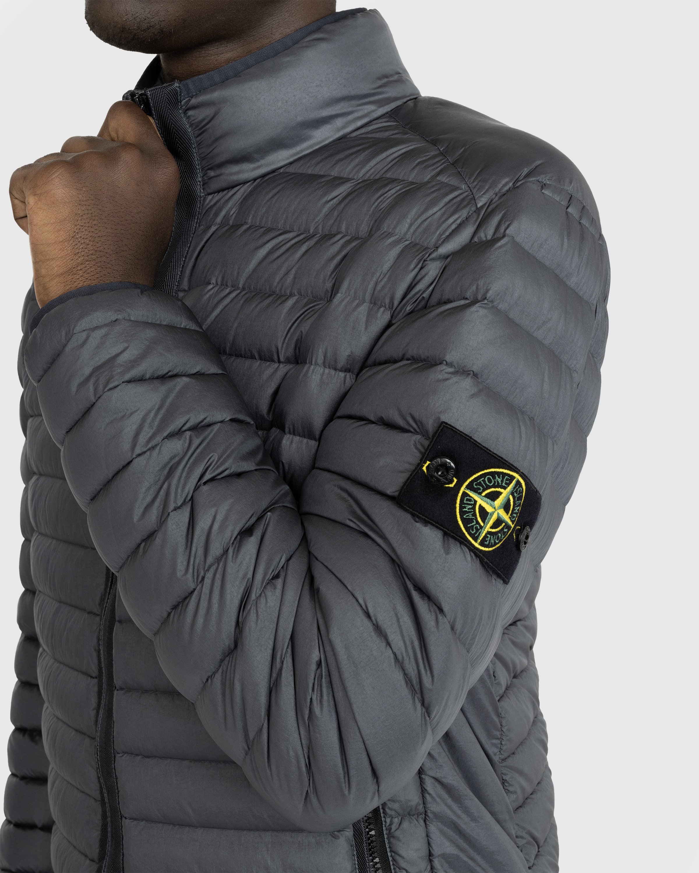 Stone Island - Packable Recycled Nylon Down Jacket Lead Grey - Clothing - Grey - Image 4