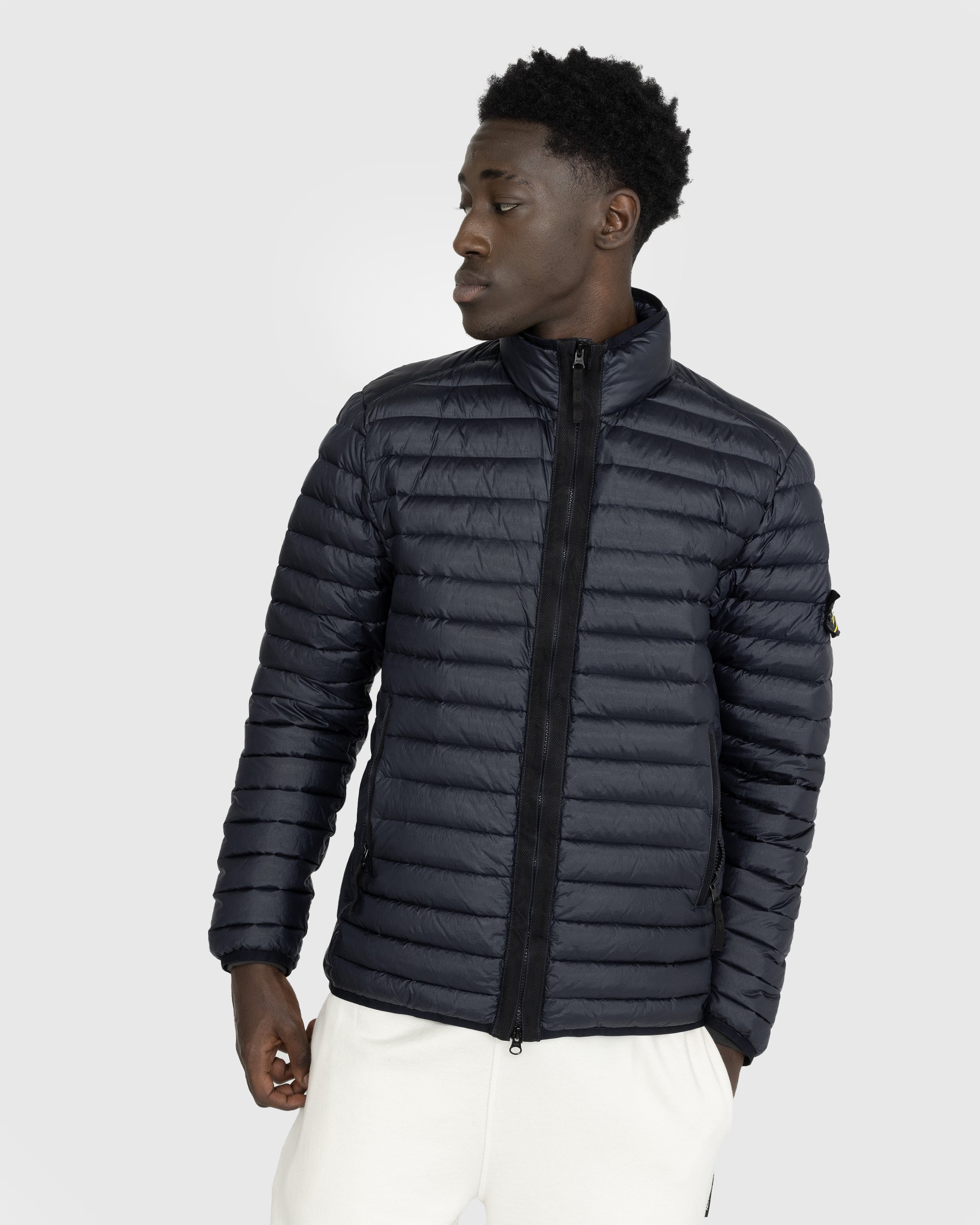 Stone Island - Packable Recycled Nylon Down Jacket Navy Blue - Clothing - Blue - Image 2