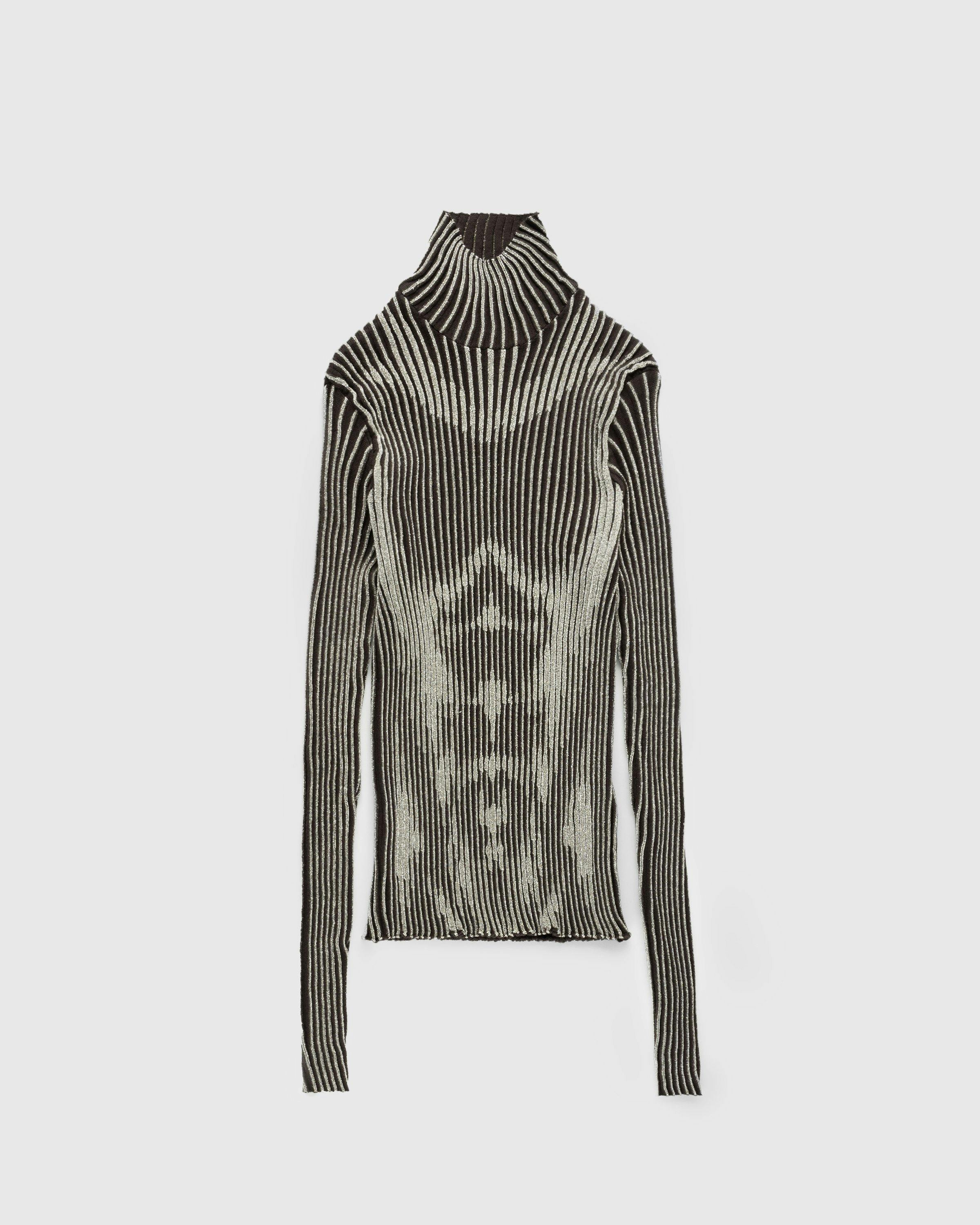 Jean Paul Gaultier – Trompe L'oeil Lurex Long-Sleeve Brown Jean Paul Gaultier – Trompe L'oeil Lurex Long-Sleeve Brown