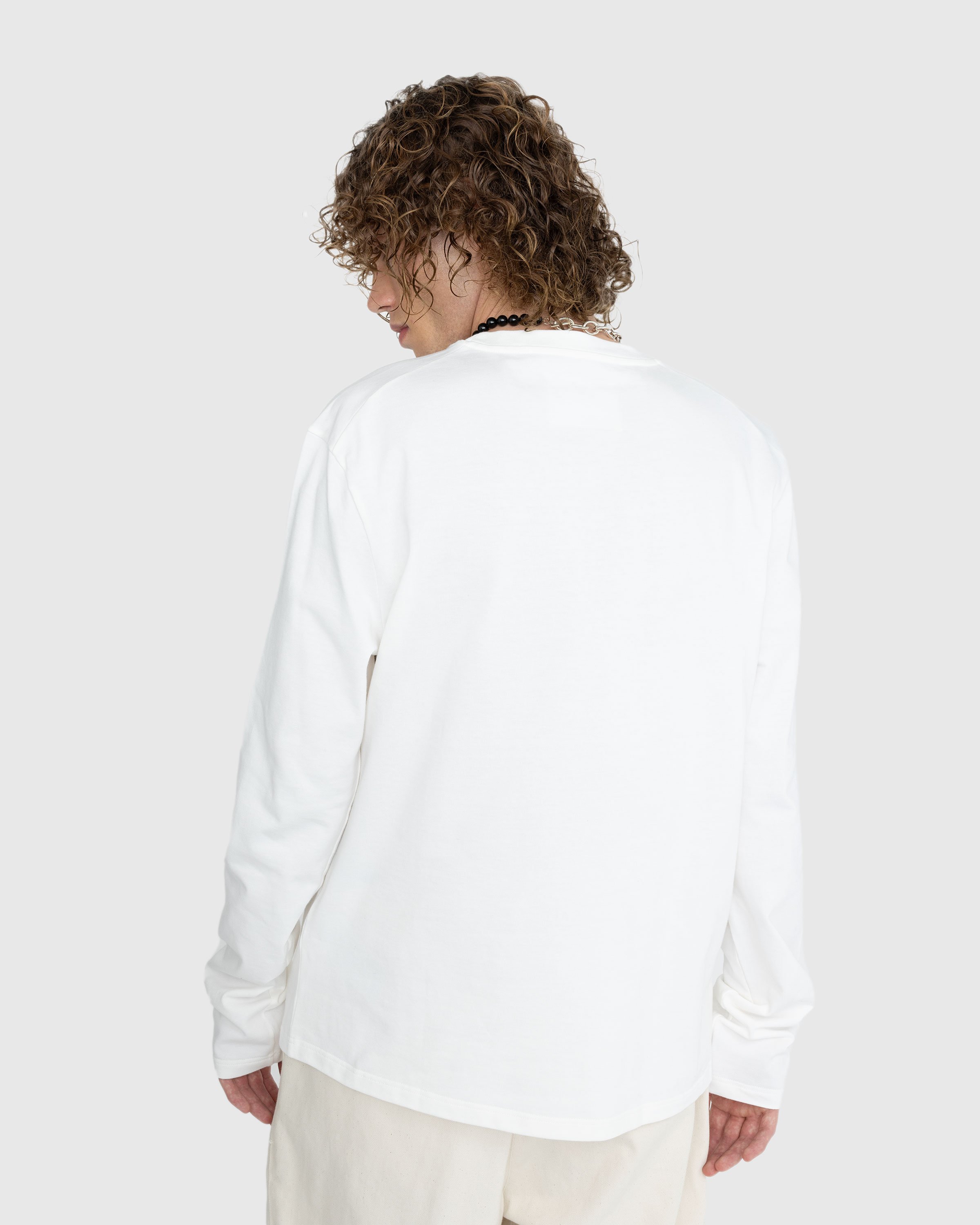 Jil Sander - Longsleeve Logo T-Shirt Porcelain White - Clothing - White - Image 3