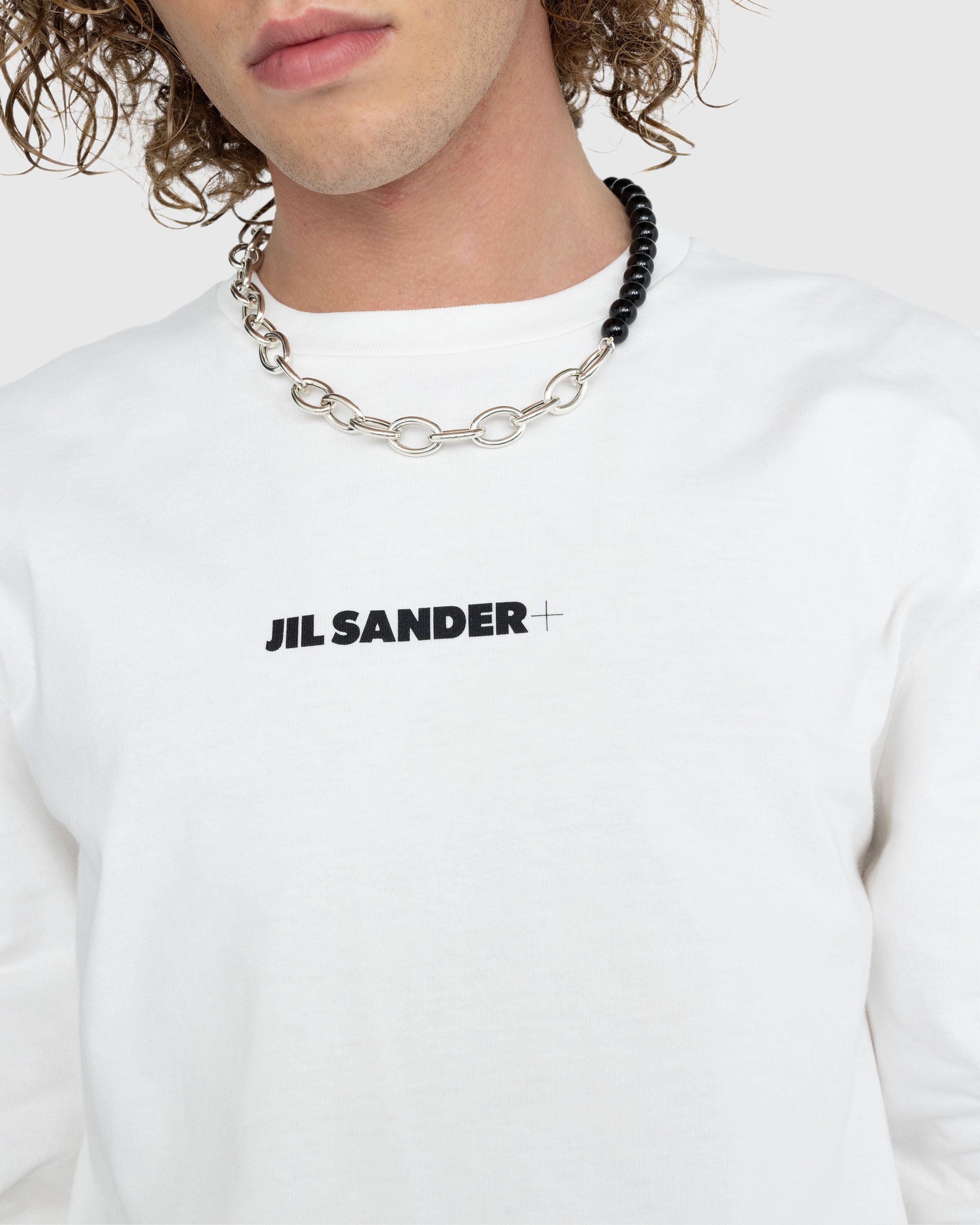 Jil Sander - Longsleeve Logo T-Shirt Porcelain White - Clothing - White - Image 4