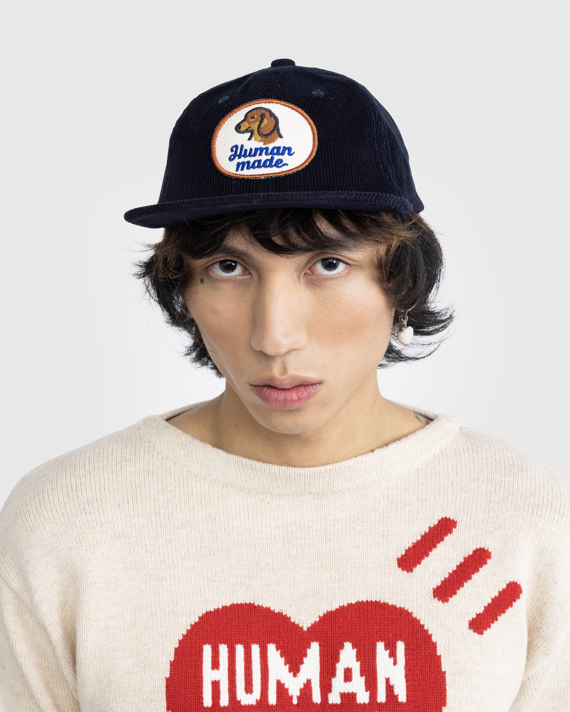 Human Made - 6-Panel Corduroy Cap Navy - Accessories - Blue - Image 4