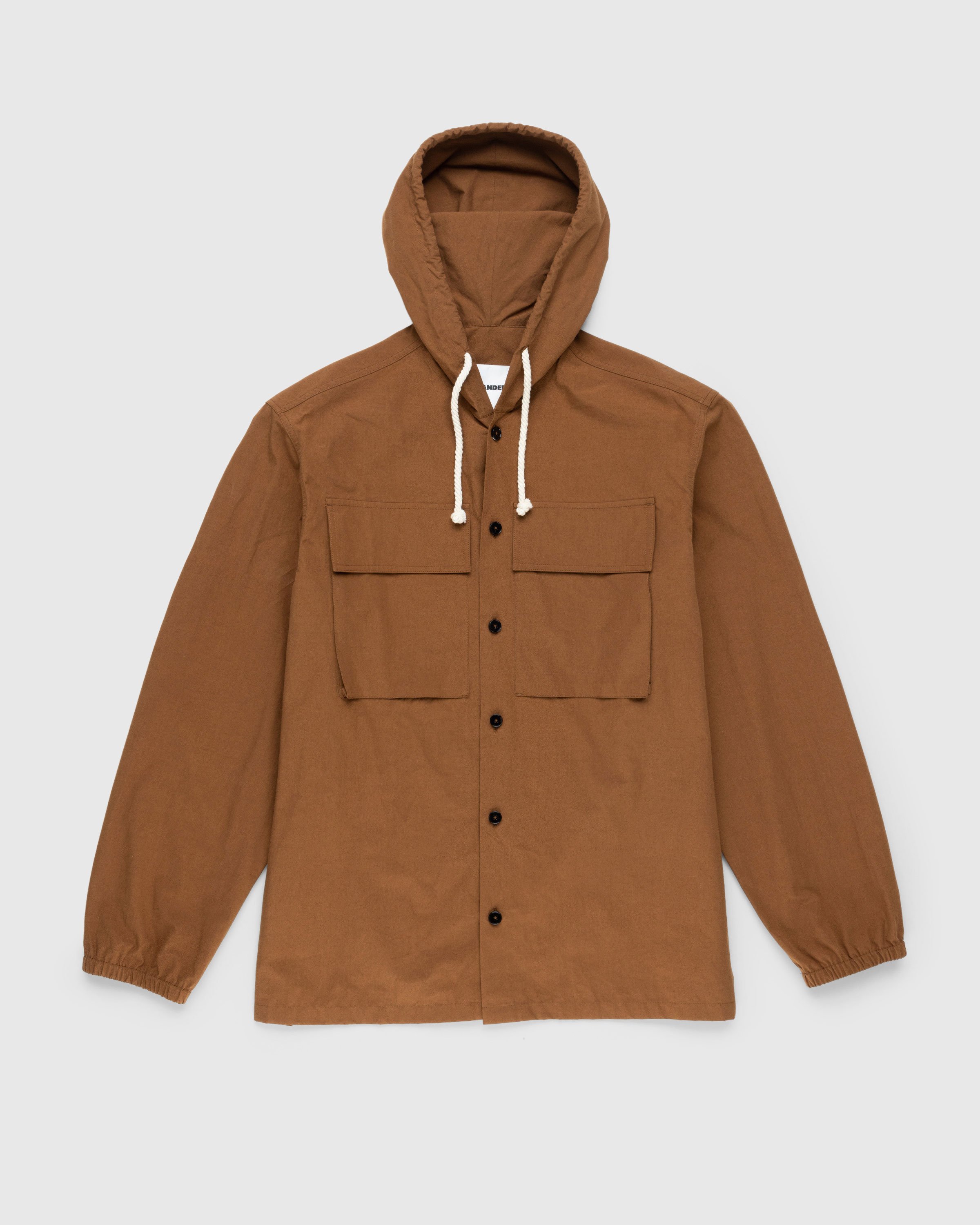 Jil Sander - Hooded Cotton Overshirt Tobacco - Clothing - Brown - Image 1