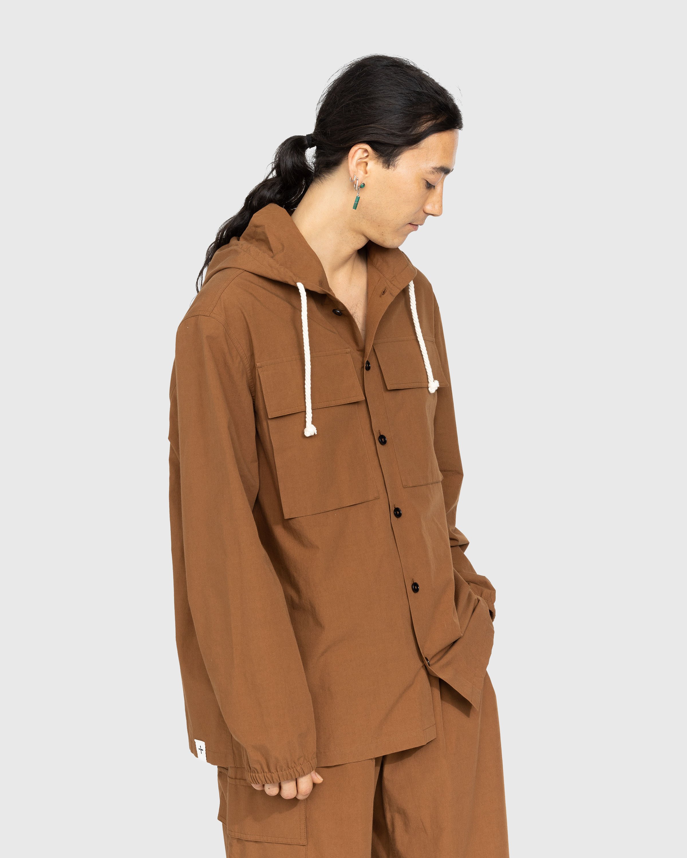Jil Sander - Hooded Cotton Overshirt Tobacco - Clothing - Brown - Image 2
