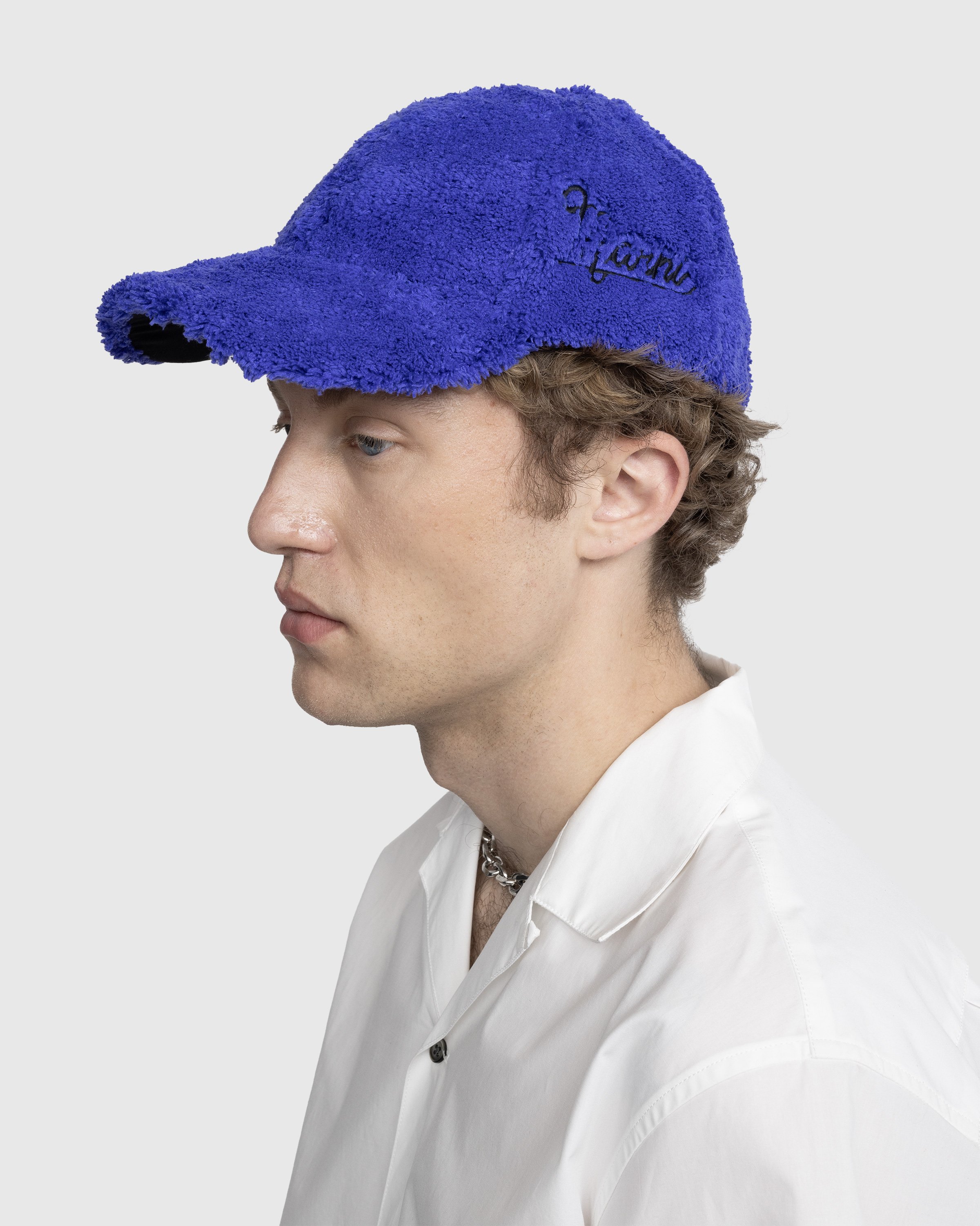 Marni - Fuzzy Faux Fur Baseball Hat Blue - Accessories - Blue - Image 6