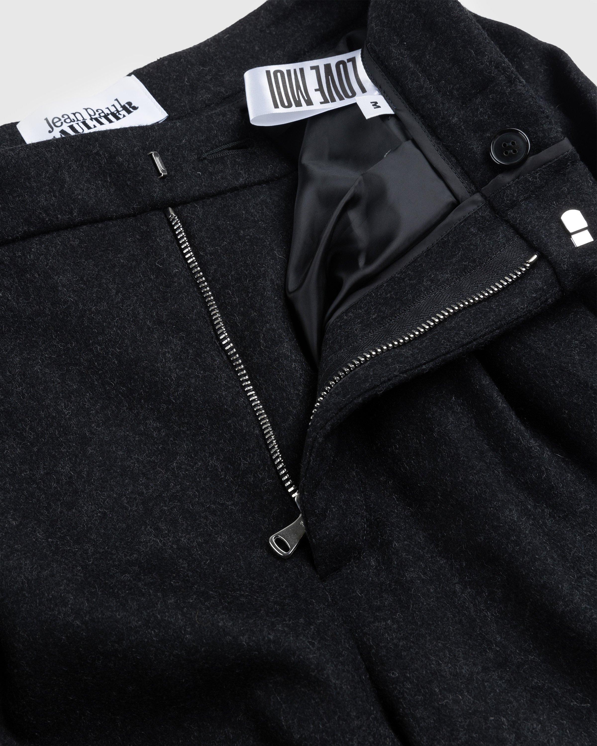 Jean Paul Gaultier - Felted Wool Suit Pants Dark Grey - Clothing - Grey - Image 7