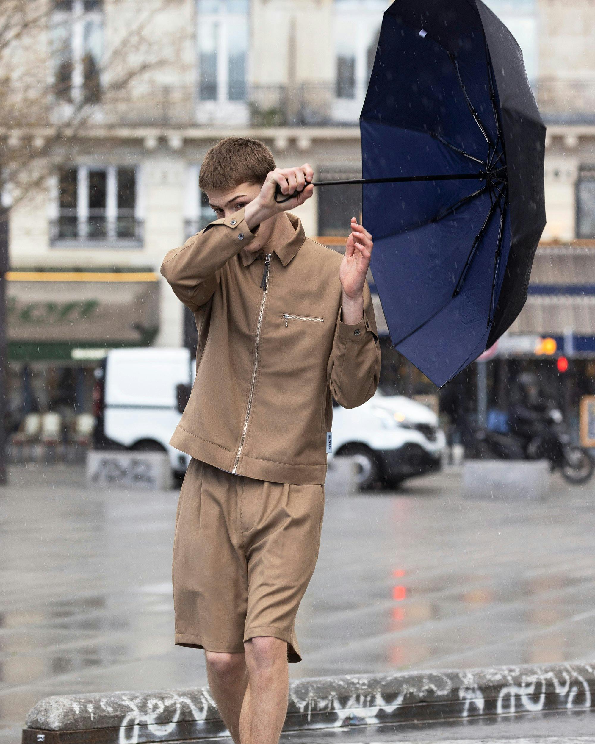 Highsnobiety - Tropical Wool Zip Jacket Sand - Clothing - Beige - Image 3