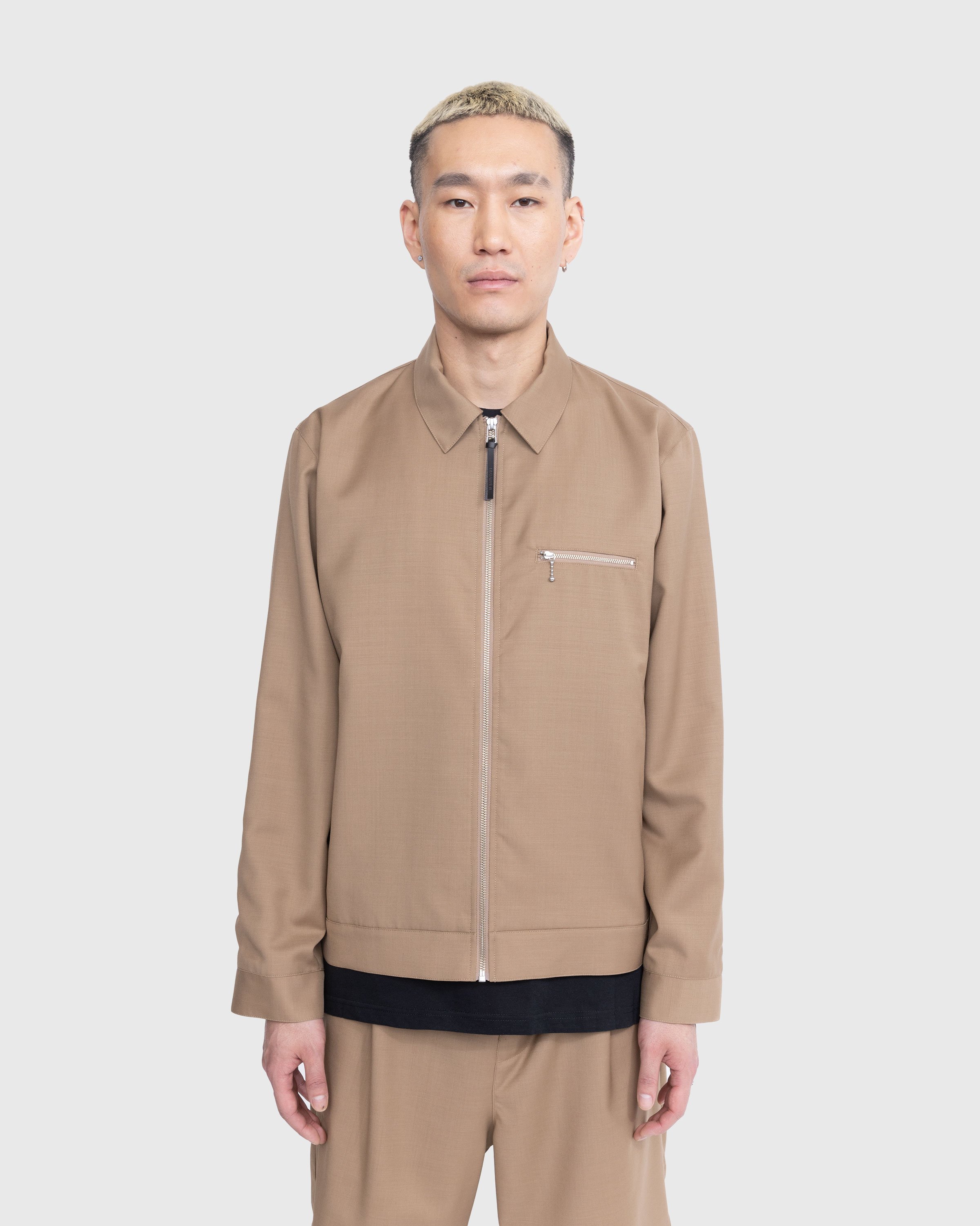 Highsnobiety - Tropical Wool Zip Jacket Sand - Clothing - Beige - Image 5
