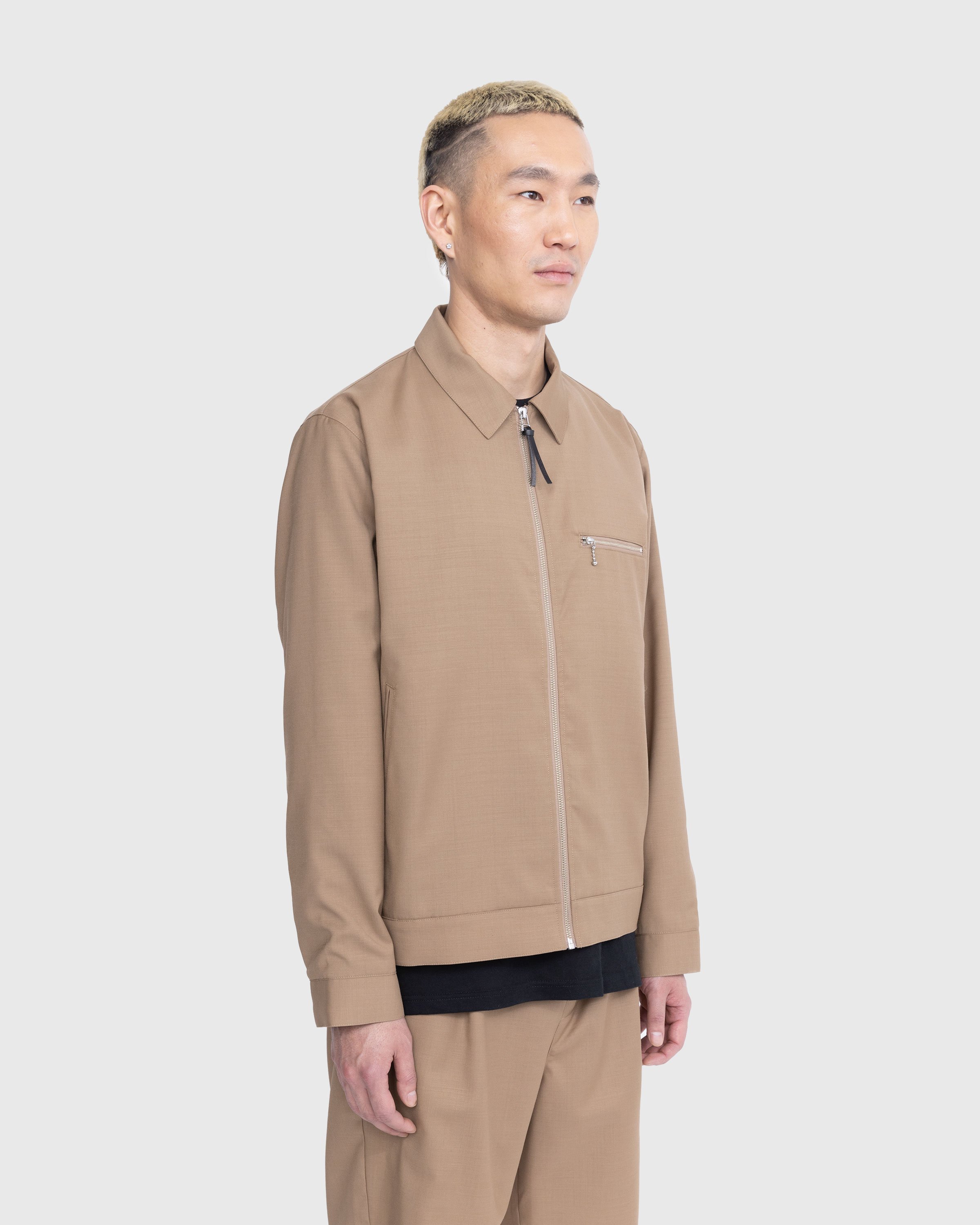 Highsnobiety - Tropical Wool Zip Jacket Sand - Clothing - Beige - Image 7