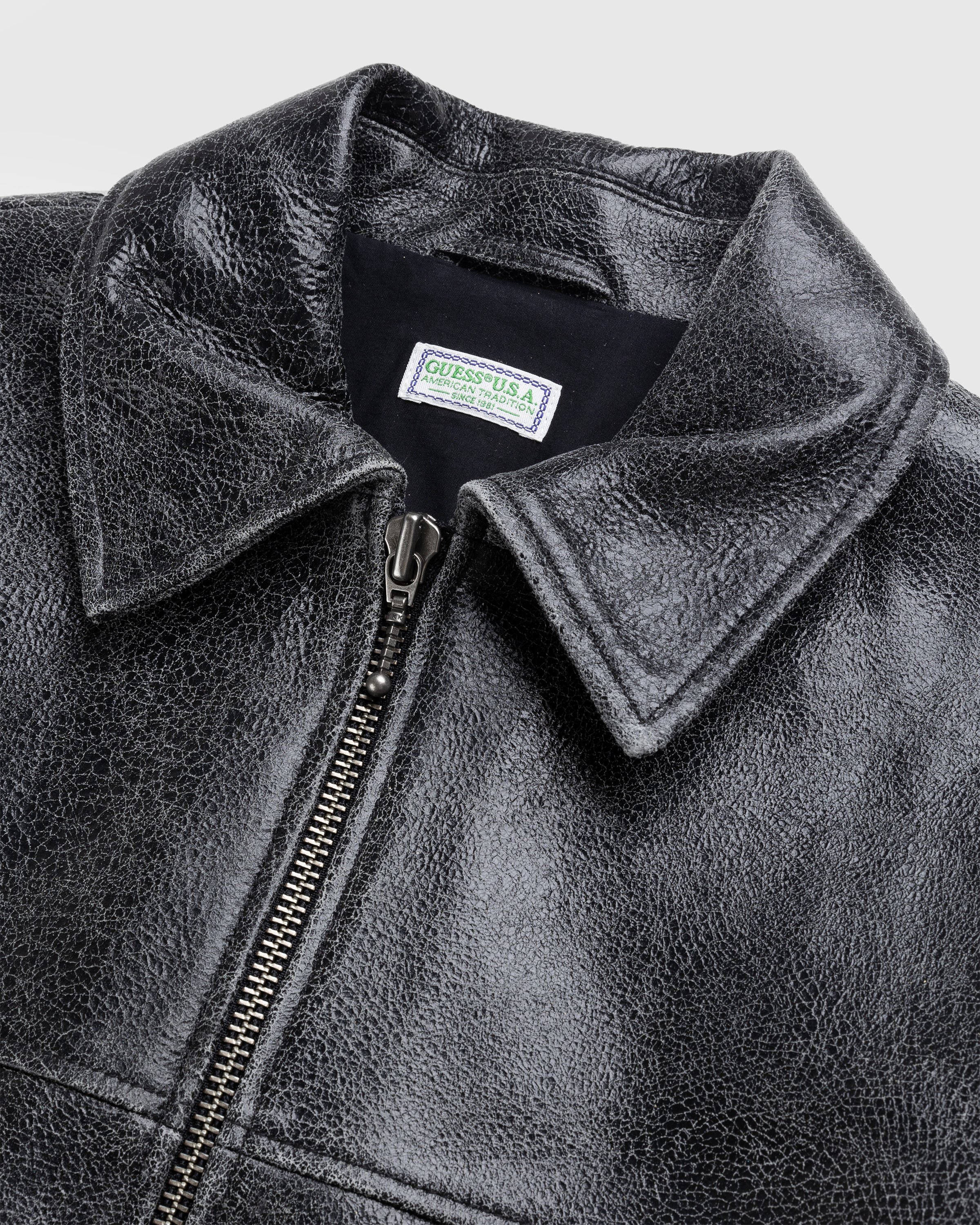 Guess USA - Crackle Leather Jacket Black - Clothing - Black - Image 5