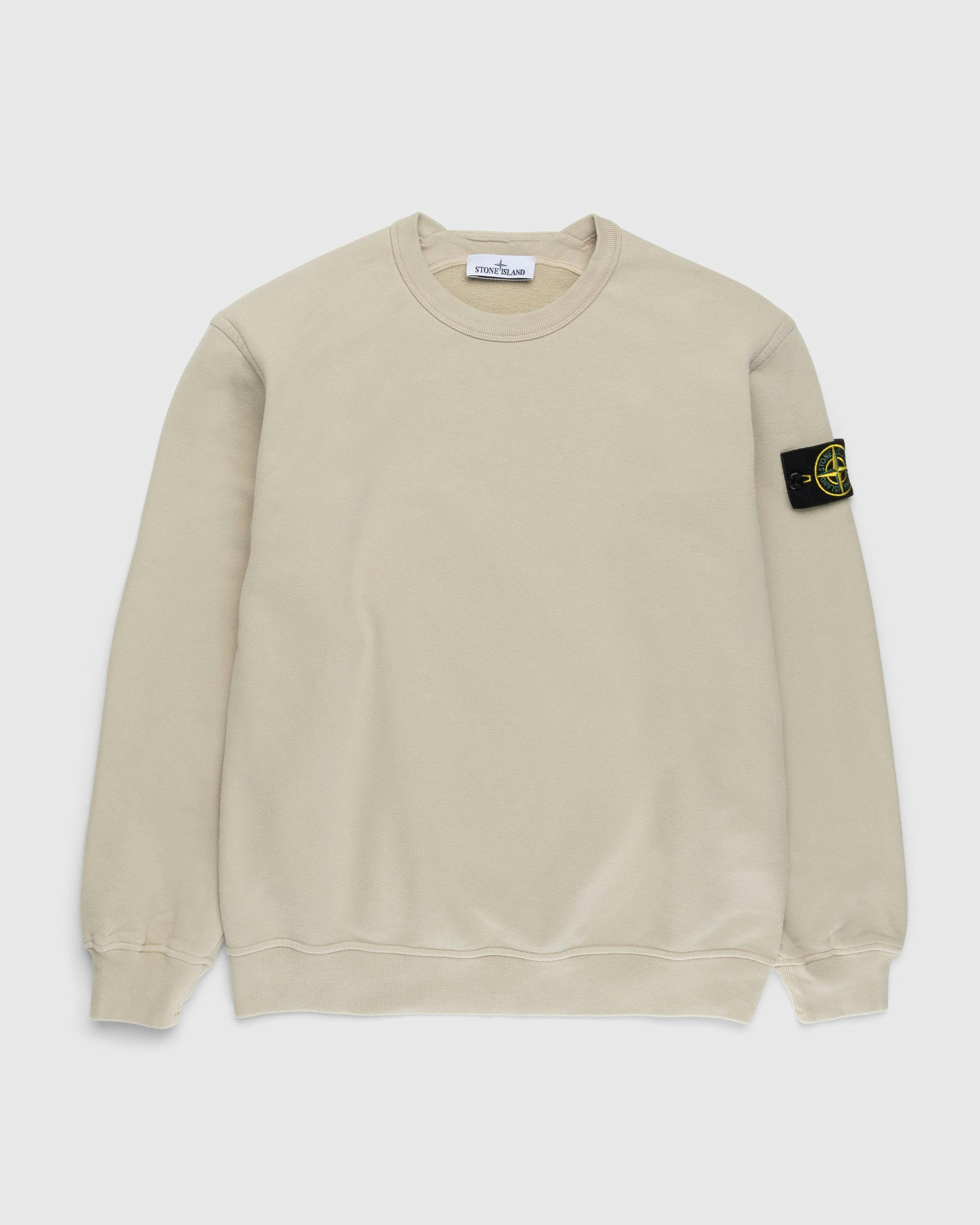 Stone Island - Garment-Dyed Fleece Crewneck Sweatshirt Beige - Clothing - Beige - Image 1