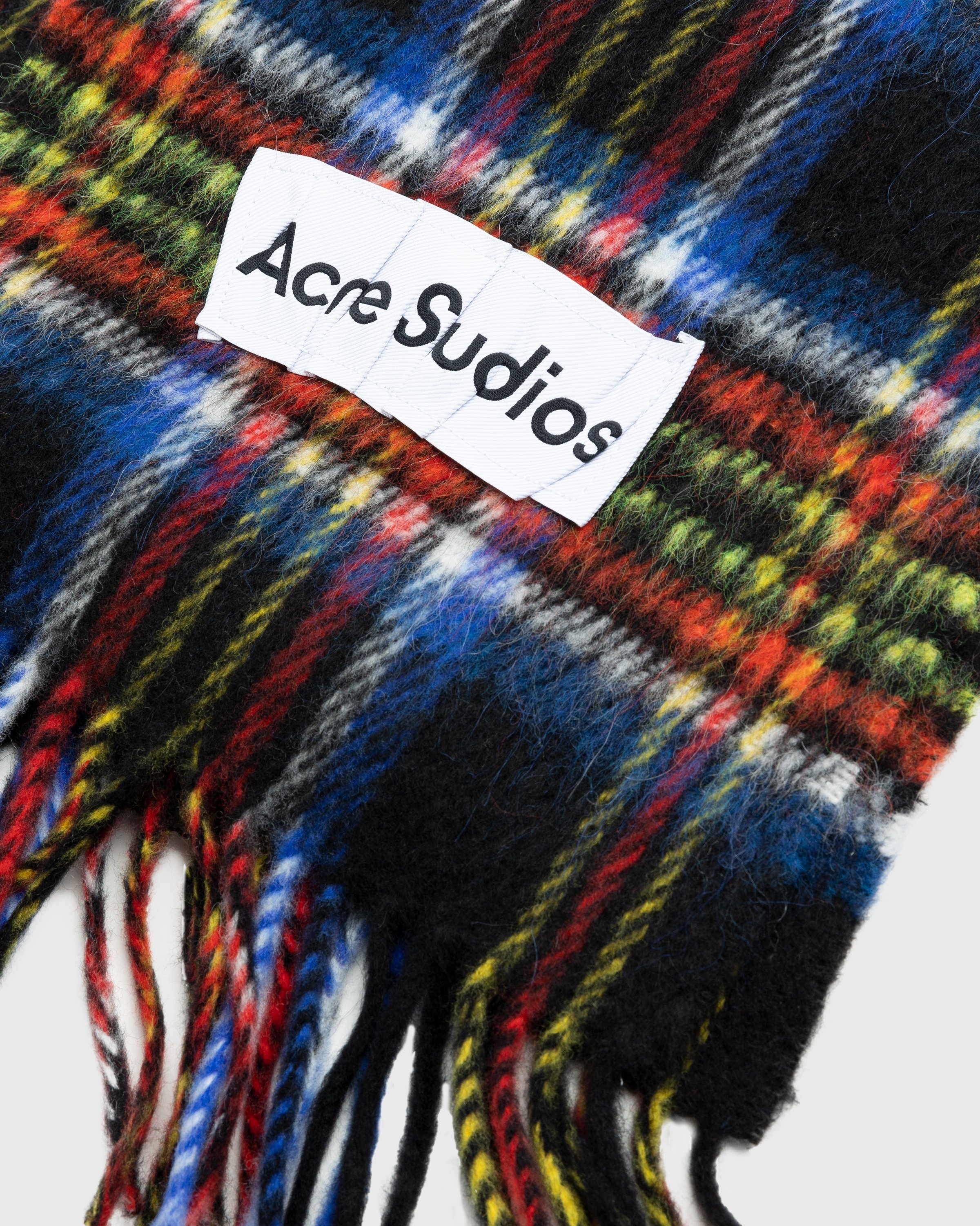 Acne Studios - Tartan Wool Blend Scarf Multi - Accessories - Multi - Image 3