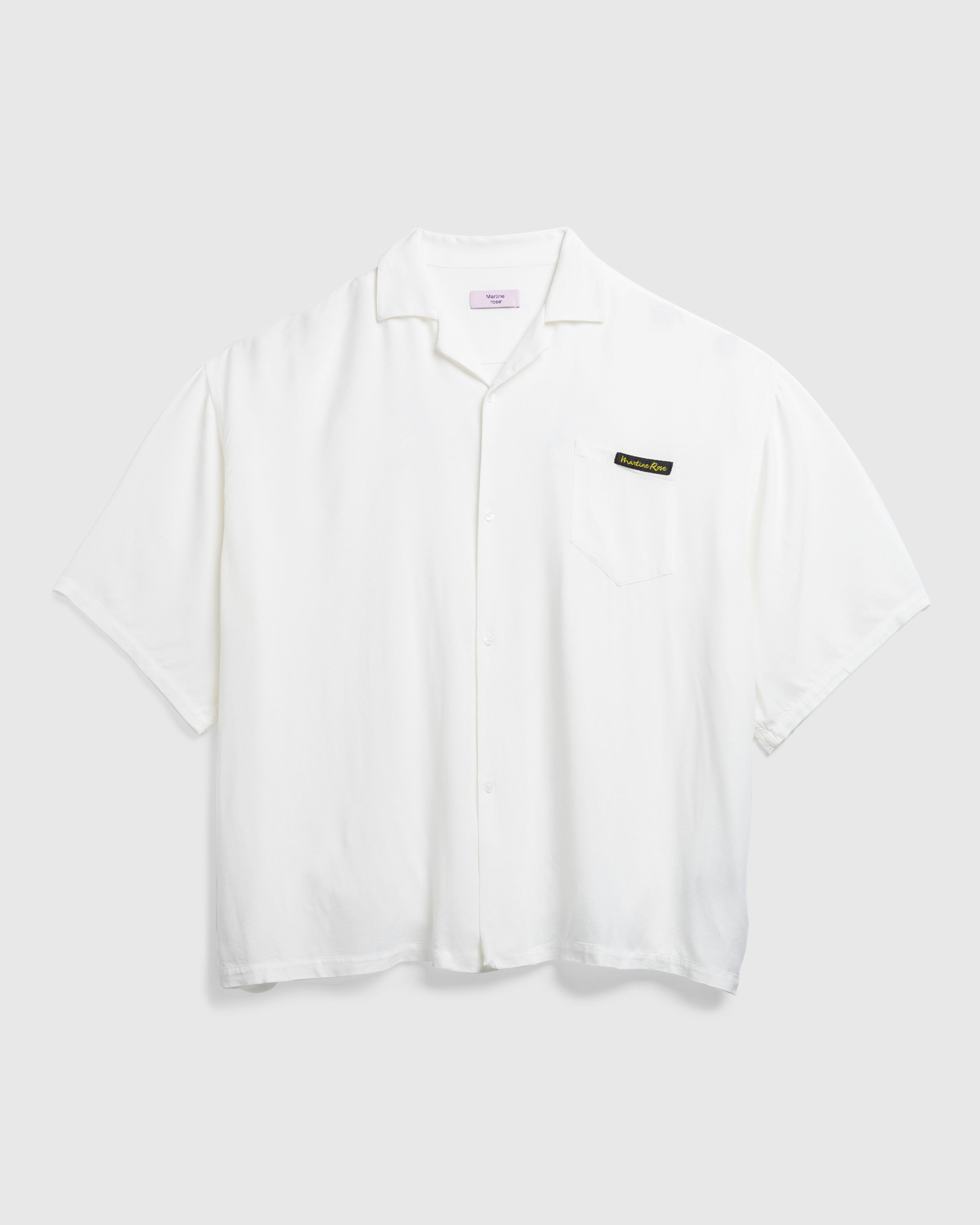 Martine Rose - Boxy Hawaiian Shirt White / Scribble - Clothing - White - Image 1