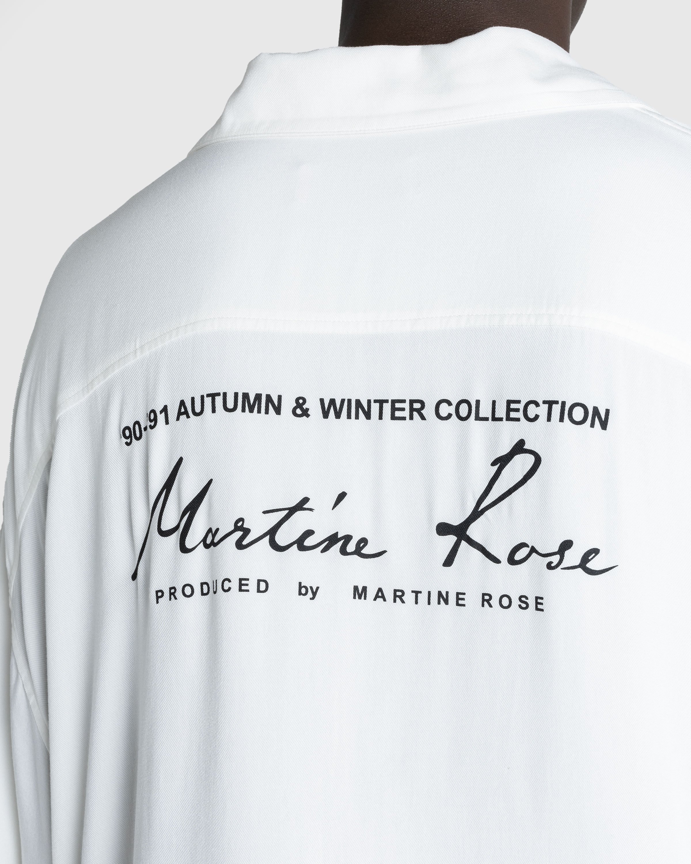 Martine Rose - Boxy Hawaiian Shirt White / Scribble - Clothing - White - Image 5