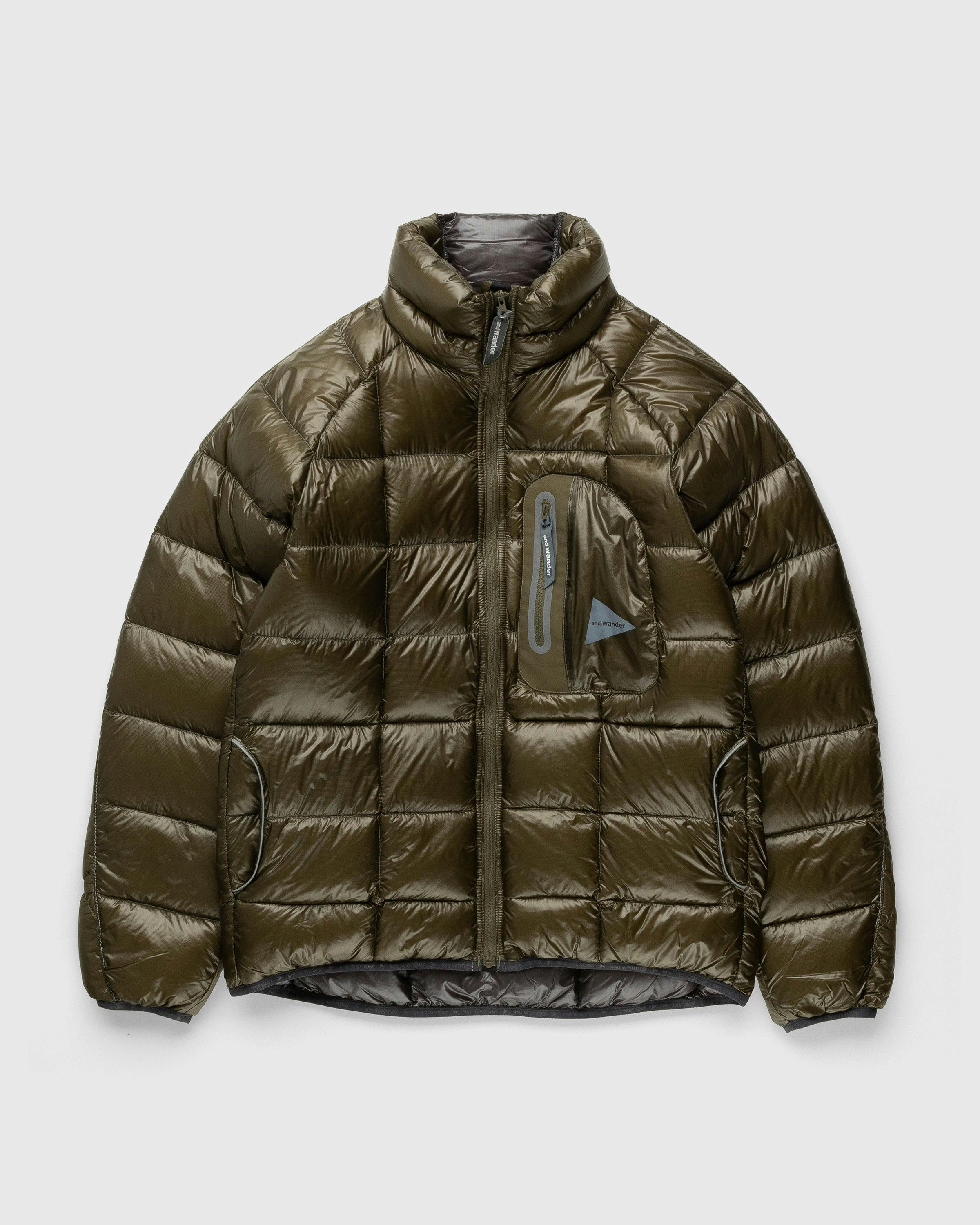And Wander - Diamond Stitch Down Jacket Khaki - Clothing - Green - Image 1