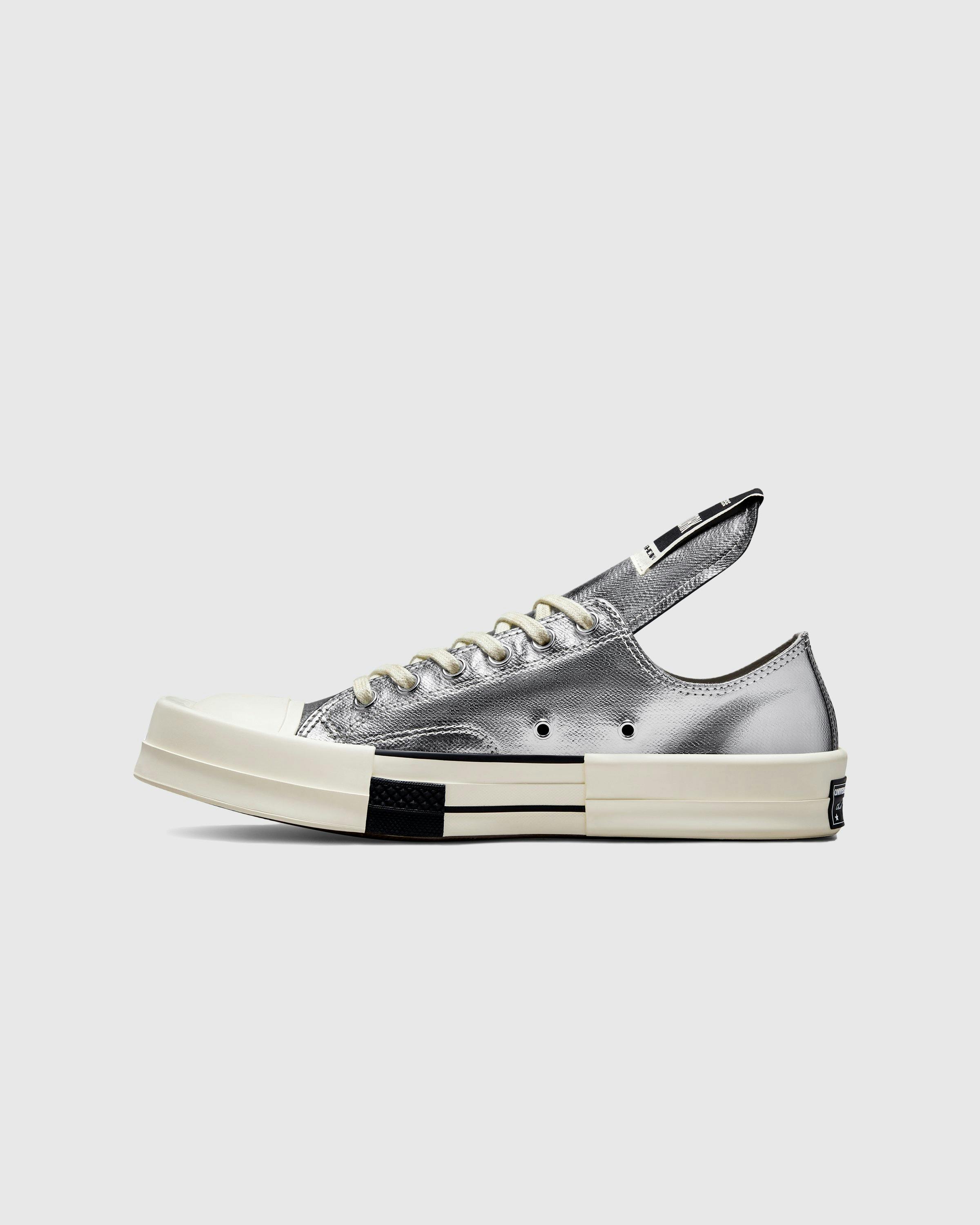 Converse x DRKSHDW - DRKSHDW TURBODRK Chuck 70 Lo Ox Silver/Egret/Black - Footwear - White - Image 2