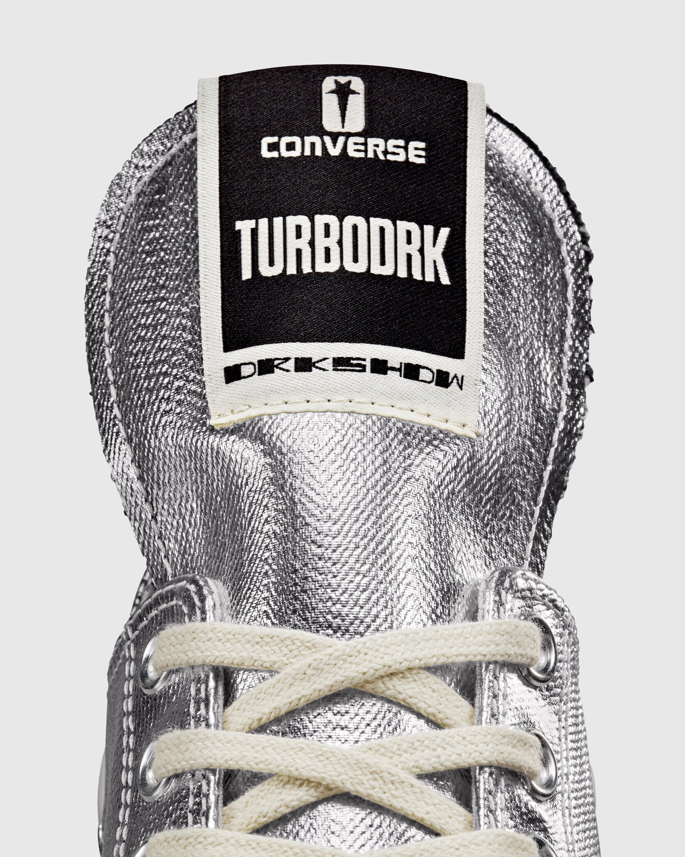 Converse x DRKSHDW - DRKSHDW TURBODRK Chuck 70 Lo Ox Silver/Egret/Black - Footwear - White - Image 5