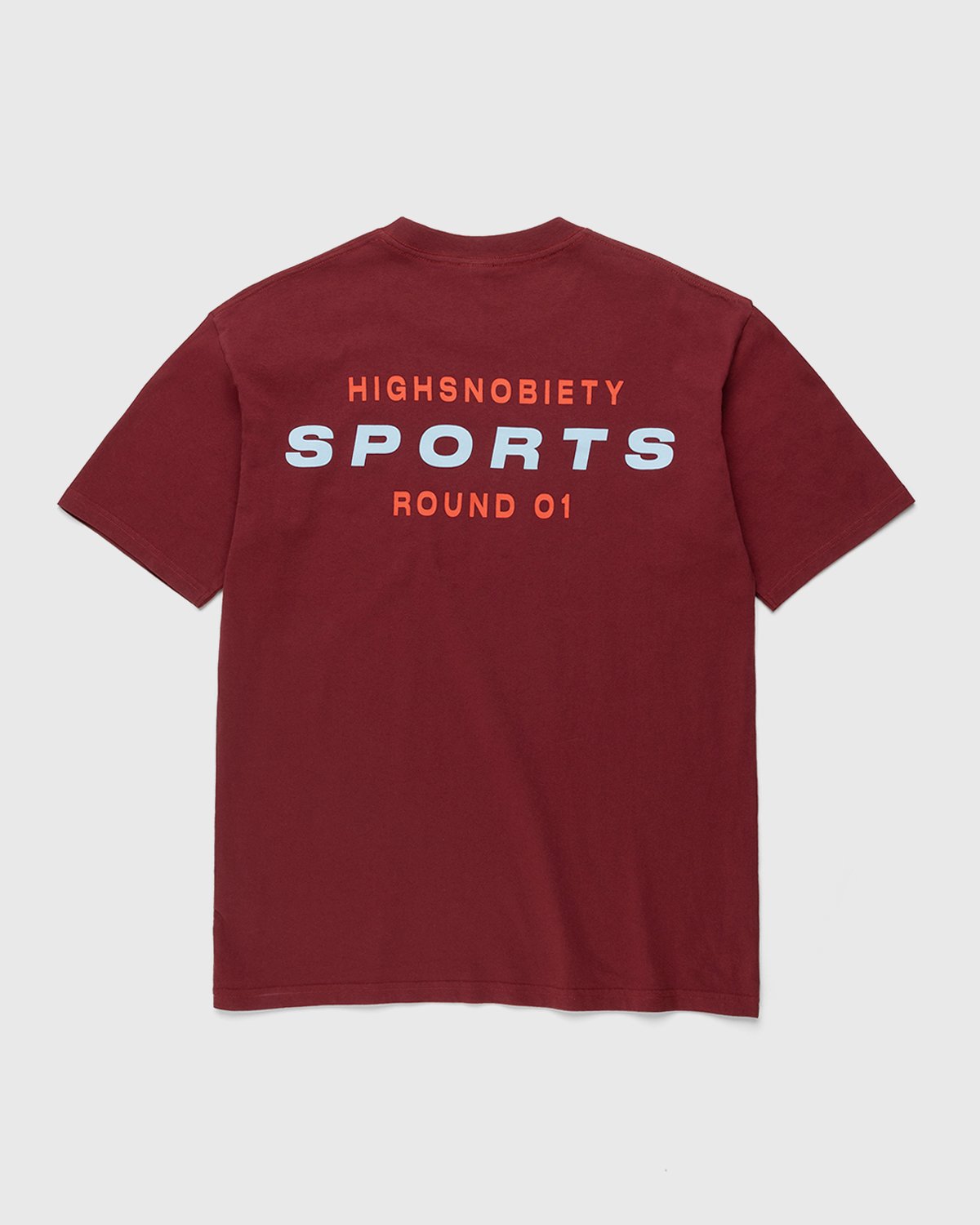Highsnobiety - HS Sports Round 01 T-Shirt Burgundy - Clothing - Red - Image 1