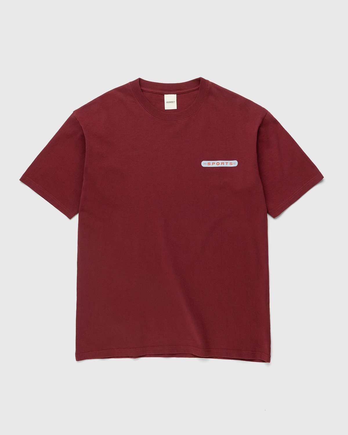 Highsnobiety - HS Sports Round 01 T-Shirt Burgundy - Clothing - Red - Image 2