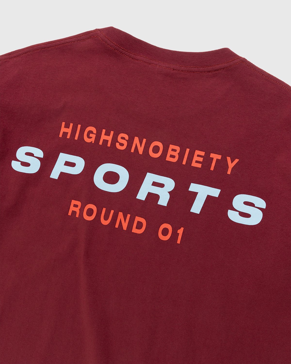 Highsnobiety - HS Sports Round 01 T-Shirt Burgundy - Clothing - Red - Image 3