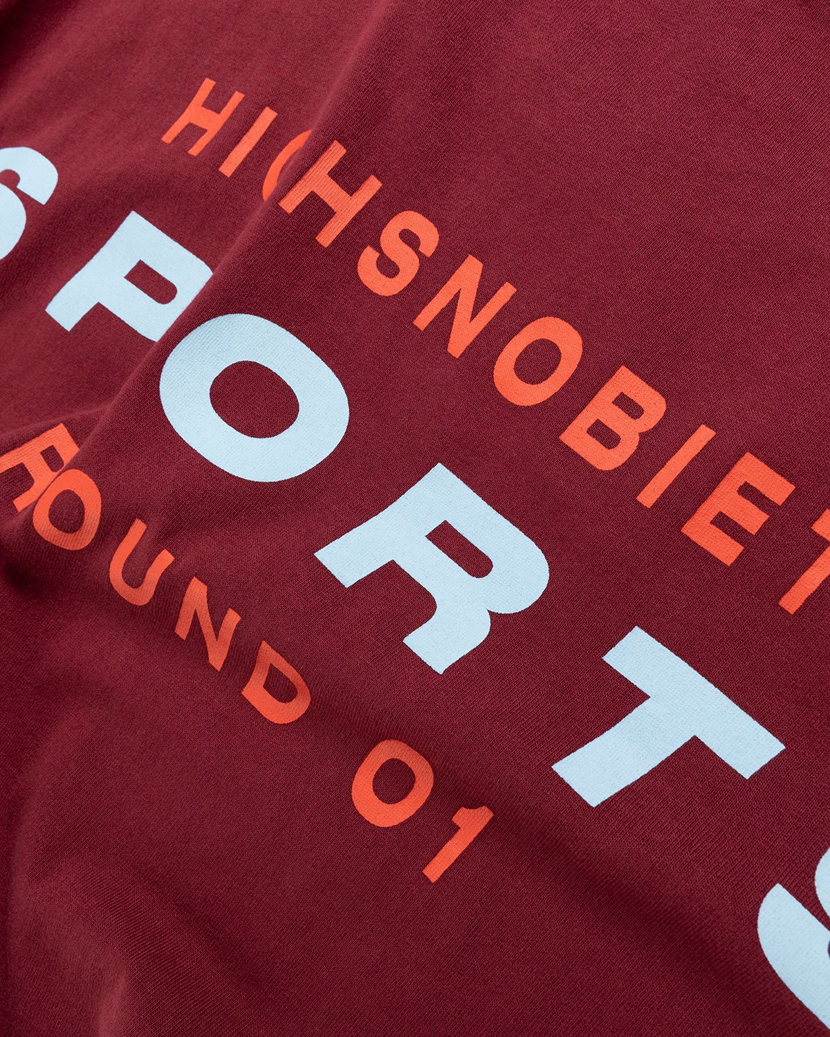 Highsnobiety - HS Sports Round 01 T-Shirt Burgundy - Clothing - Red - Image 5