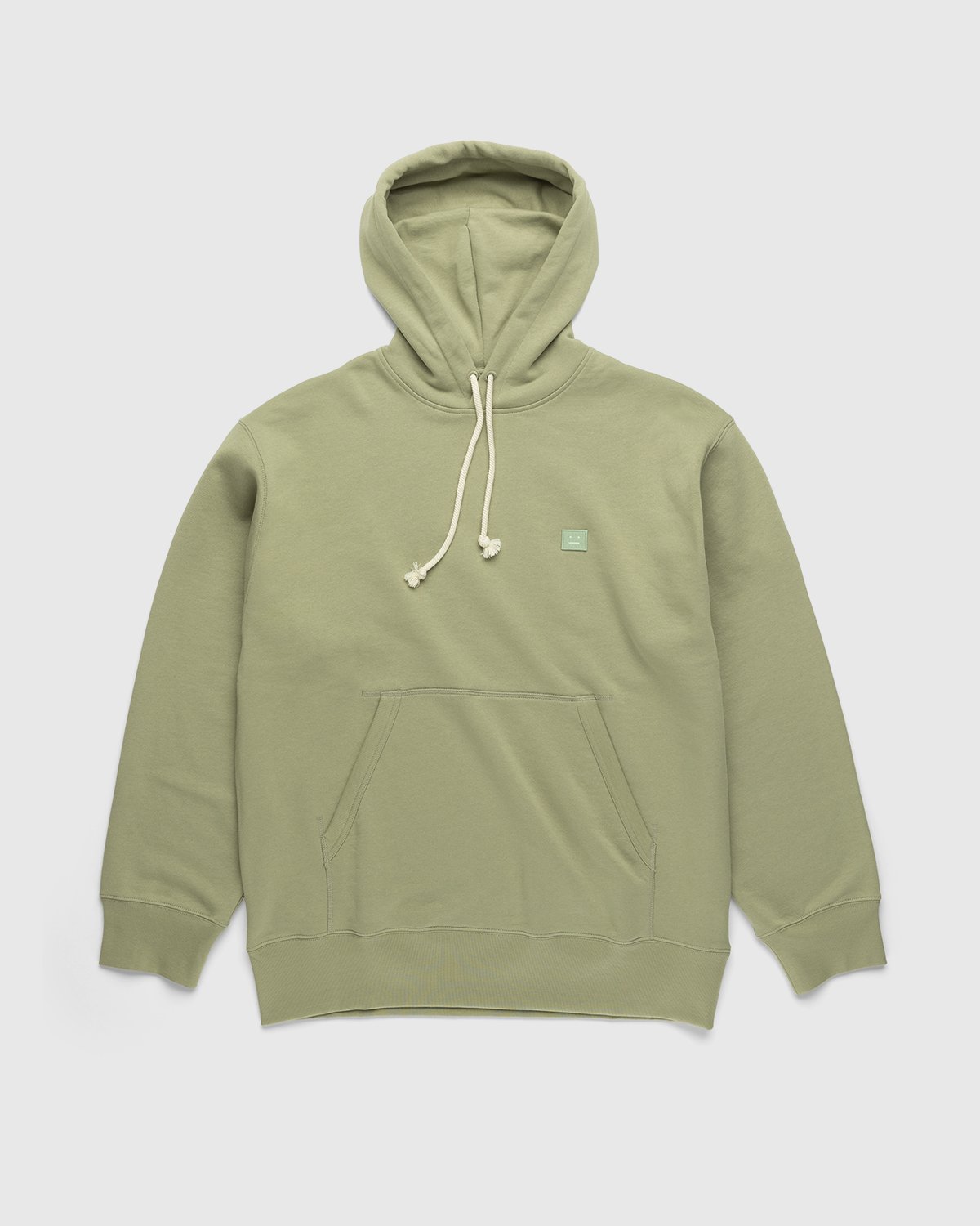 Acne Studios - Organic Cotton Hooded Sweatshirt Eucalyptus Green - Clothing - Green - Image 1