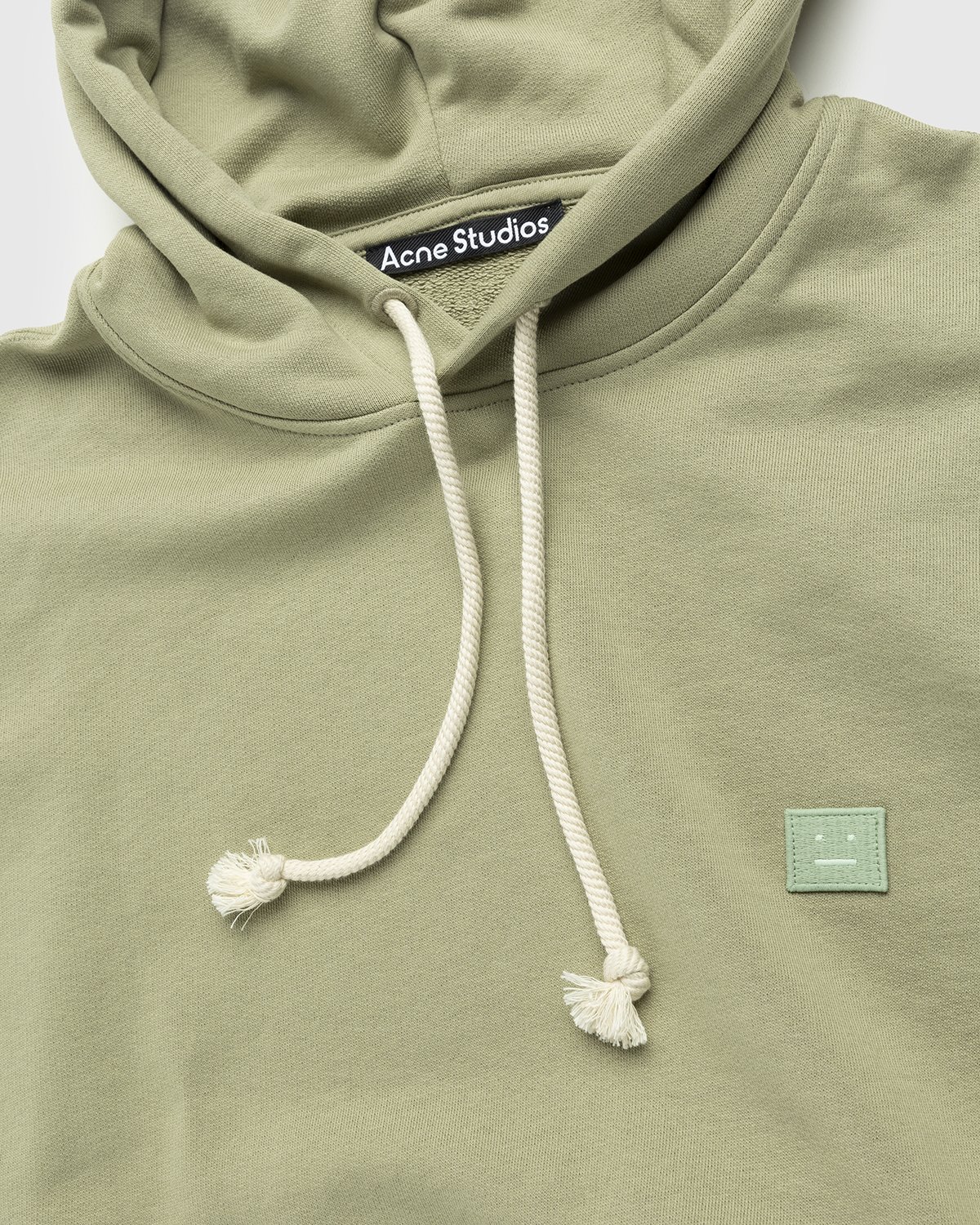 Acne Studios - Organic Cotton Hooded Sweatshirt Eucalyptus Green - Clothing - Green - Image 5