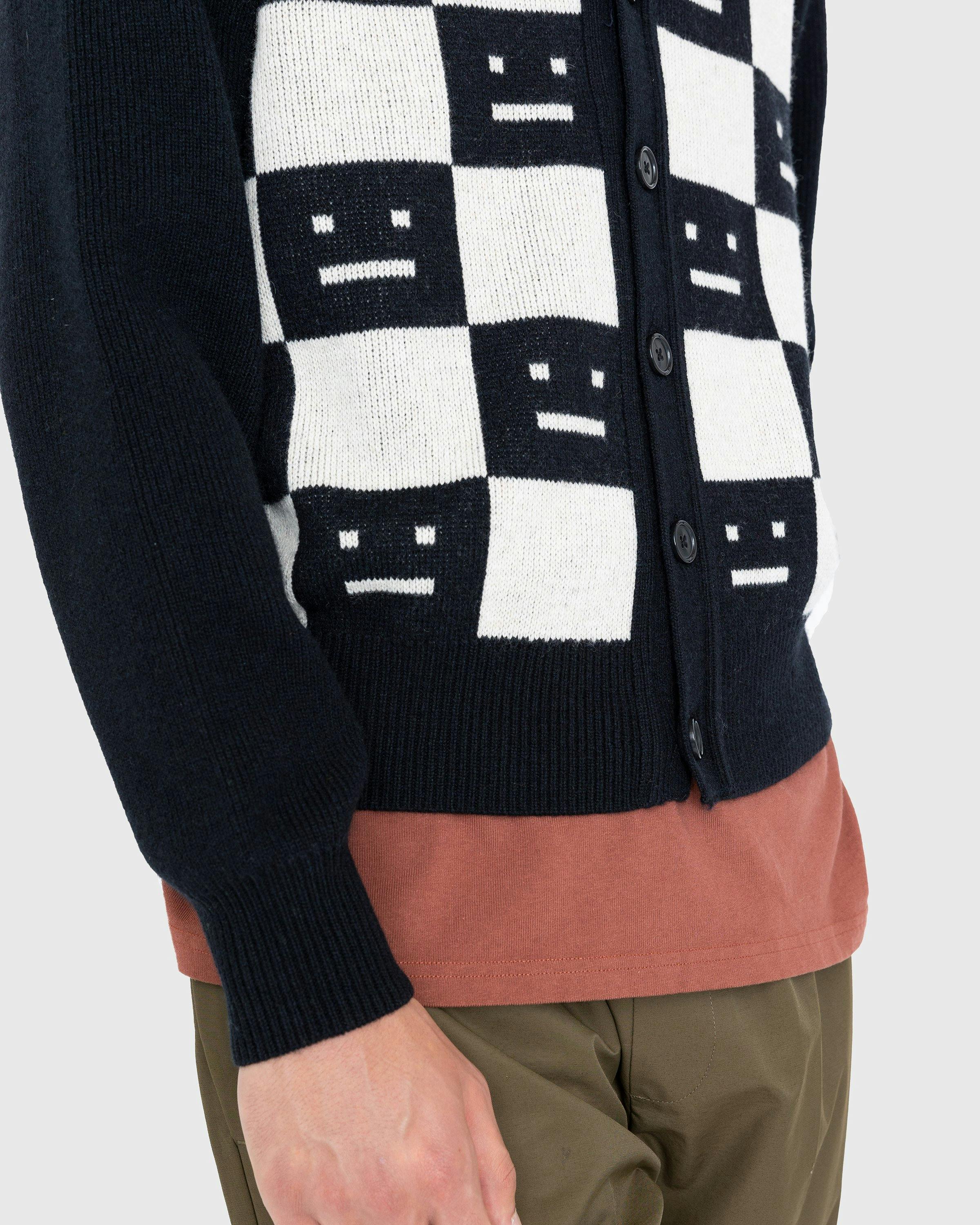 Acne Studios - Knit Wool Cardigan Black/Oatmeal Melange - Clothing - Black - Image 7