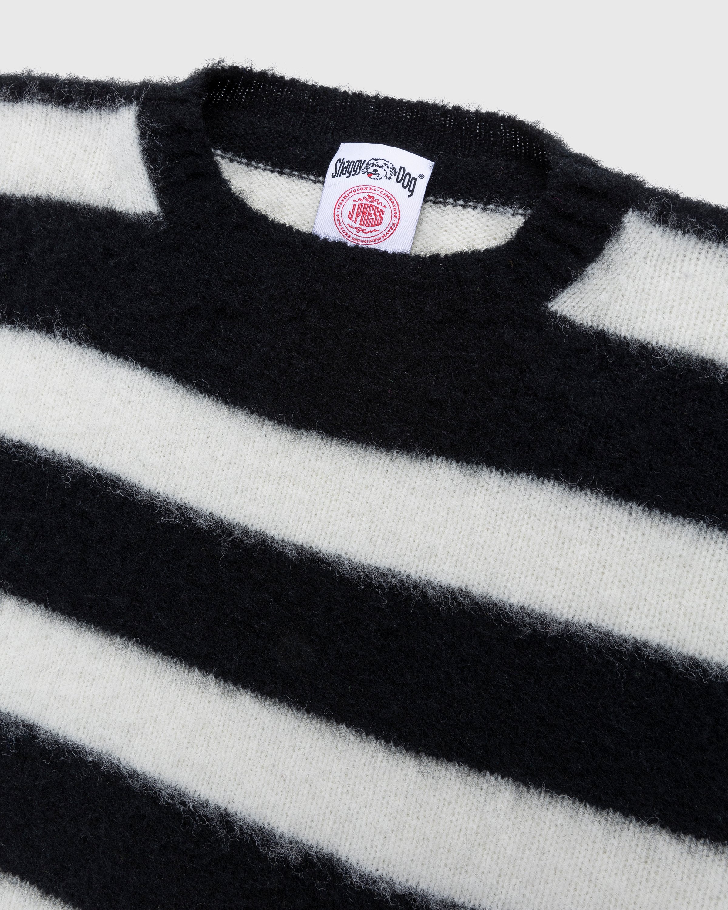 J. Press x Highsnobiety - Shaggy Dog Stripe Sweater Black/Cream - Clothing - Multi - Image 3