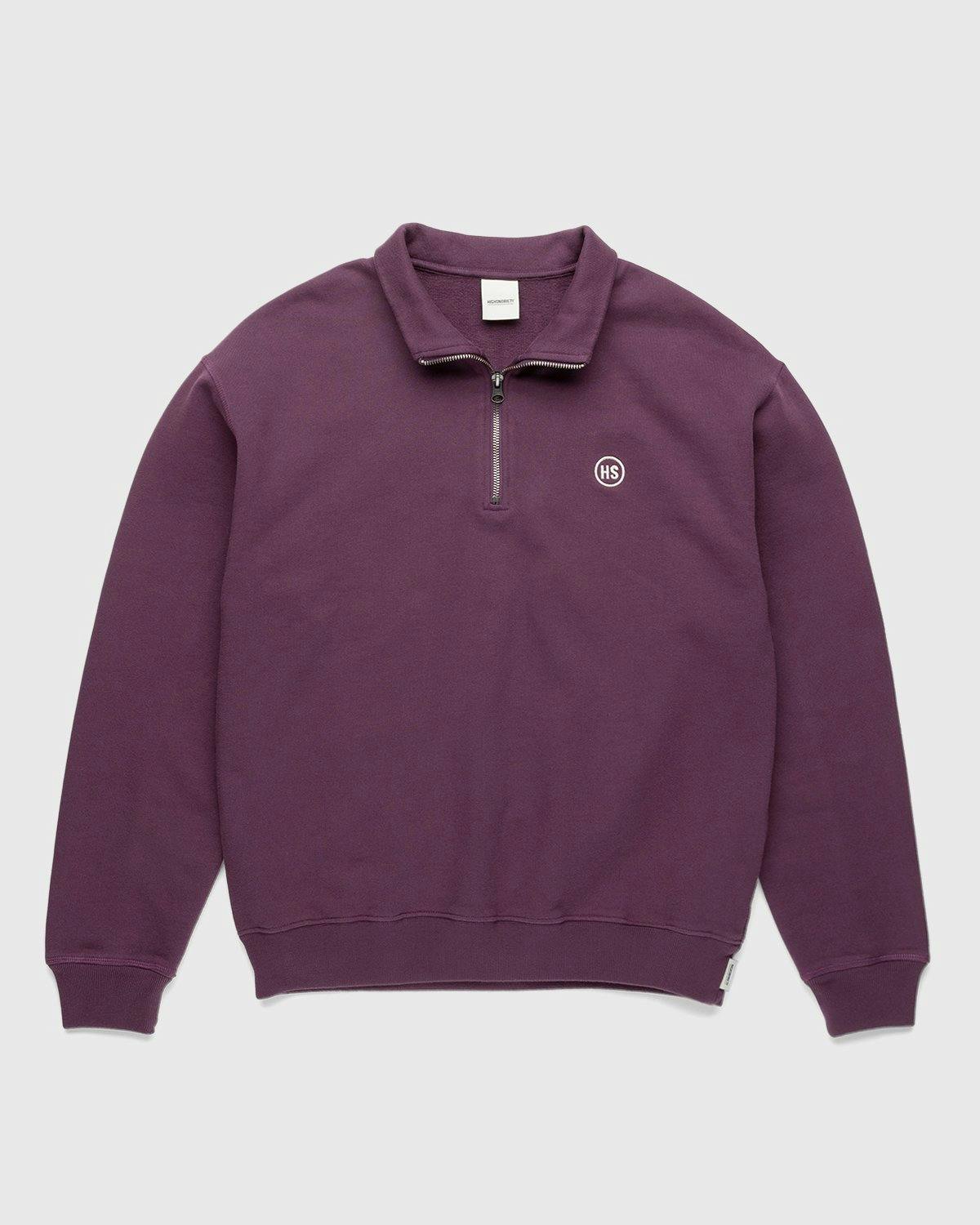 Highsnobiety - Zip Mock Neck Staples Fleece Purple - Clothing - Purple - Image 1