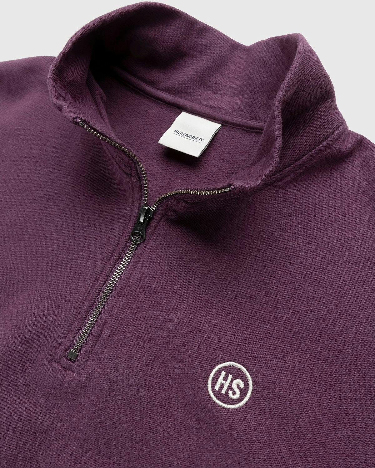 Highsnobiety - Zip Mock Neck Staples Fleece Purple - Clothing - Purple - Image 5