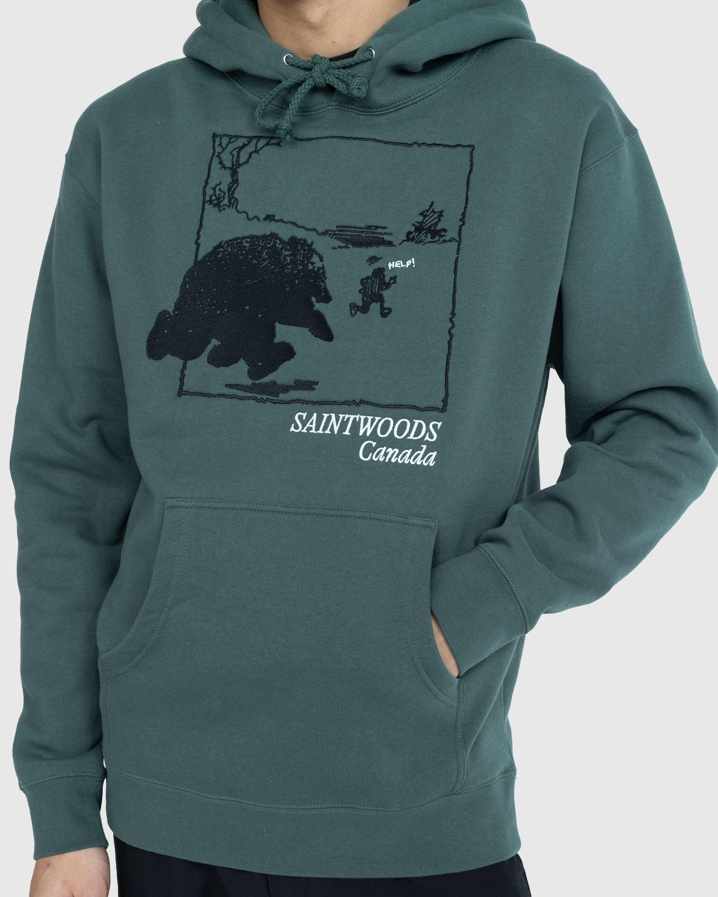 Saintwoods - Run 4 Yer Life Hoodie Alpine Green - Clothing - Green - Image 5