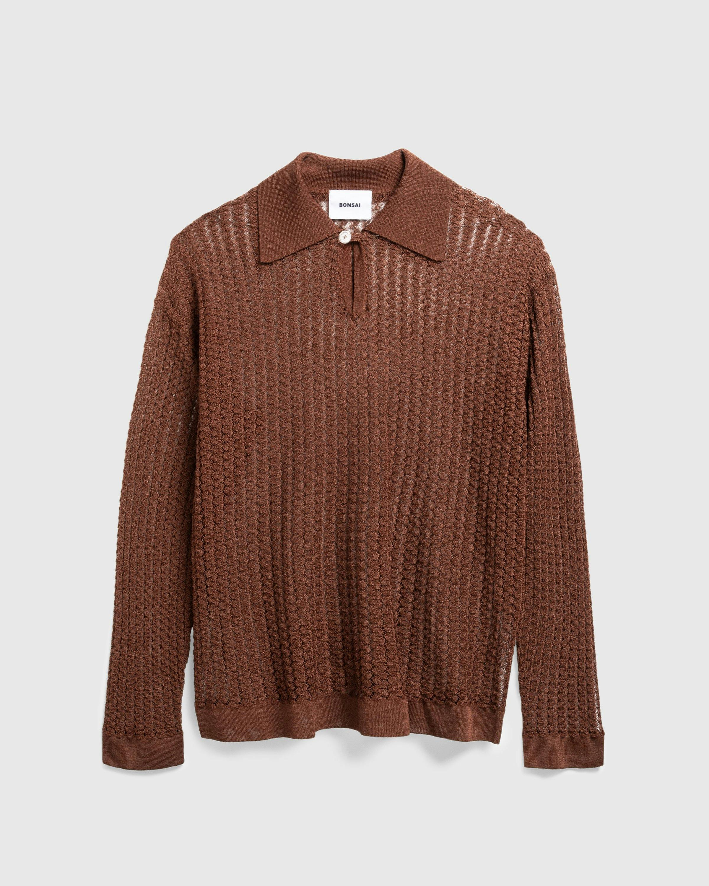 Bonsai - Oversize Knit Polo Glazed Ginger - Clothing - Brown - Image 1