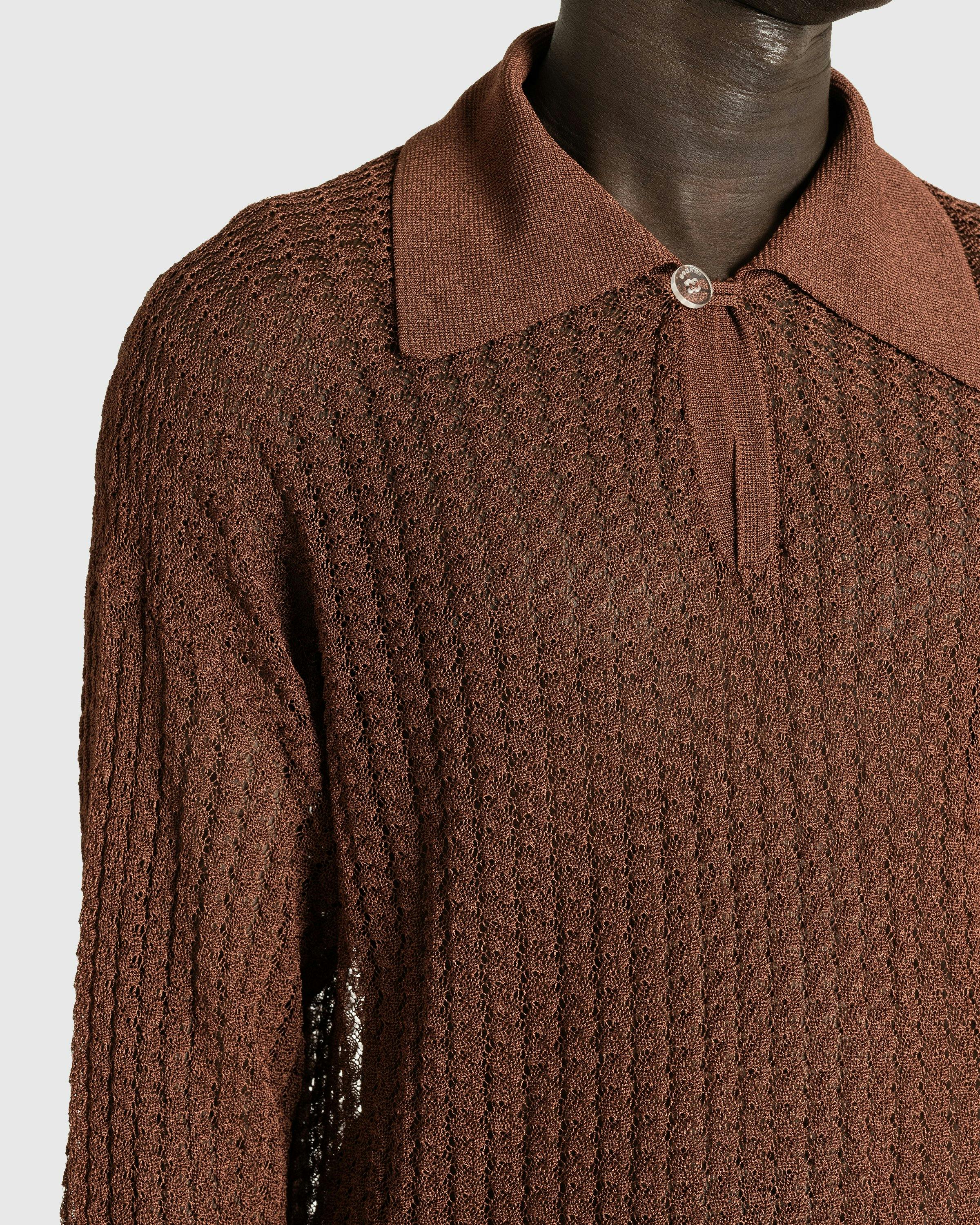 Bonsai - Oversize Knit Polo Glazed Ginger - Clothing - Brown - Image 5