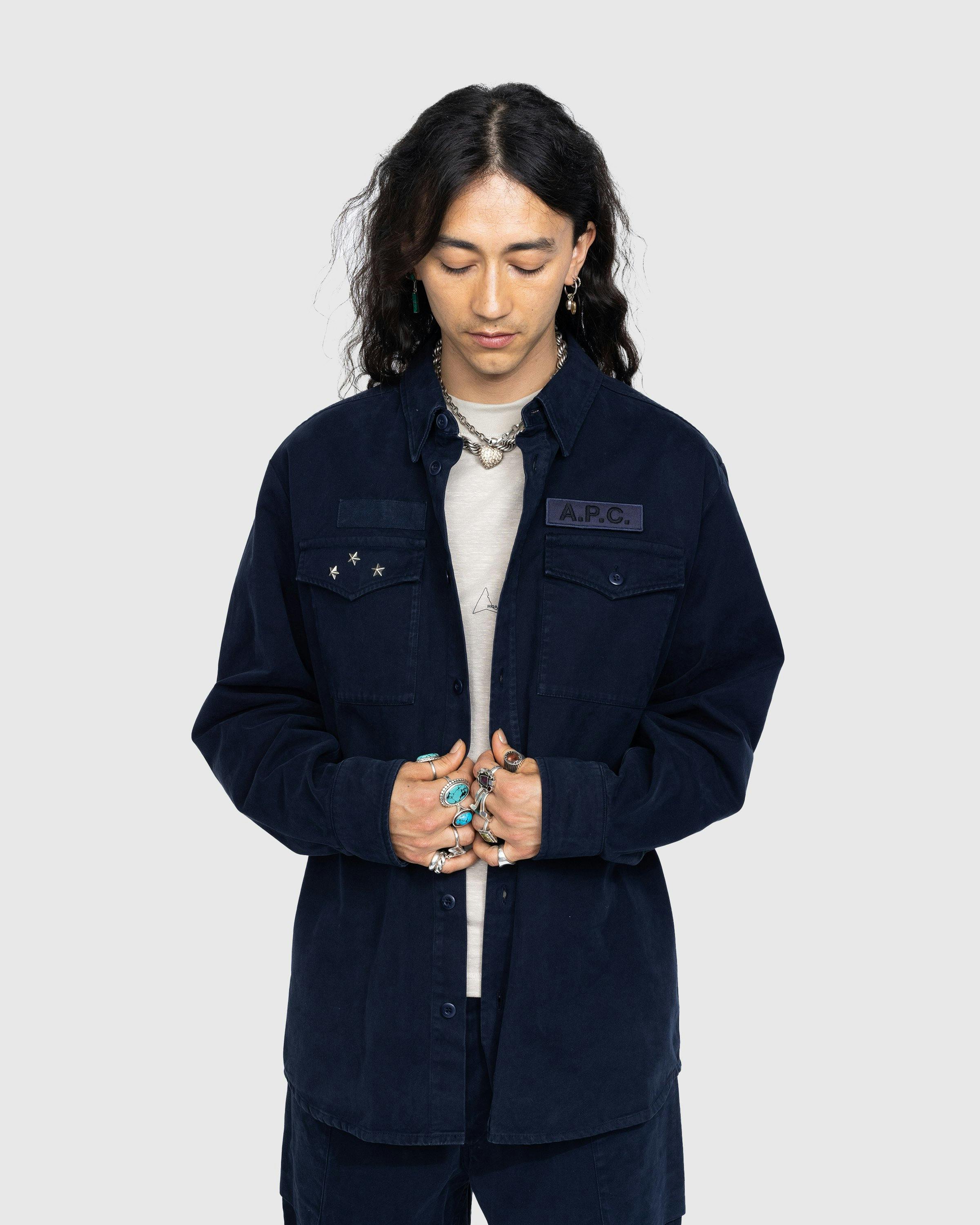 A.P.C. x Jean Touitou - Mainline Overshirt Navy - Clothing - Blue - Image 2