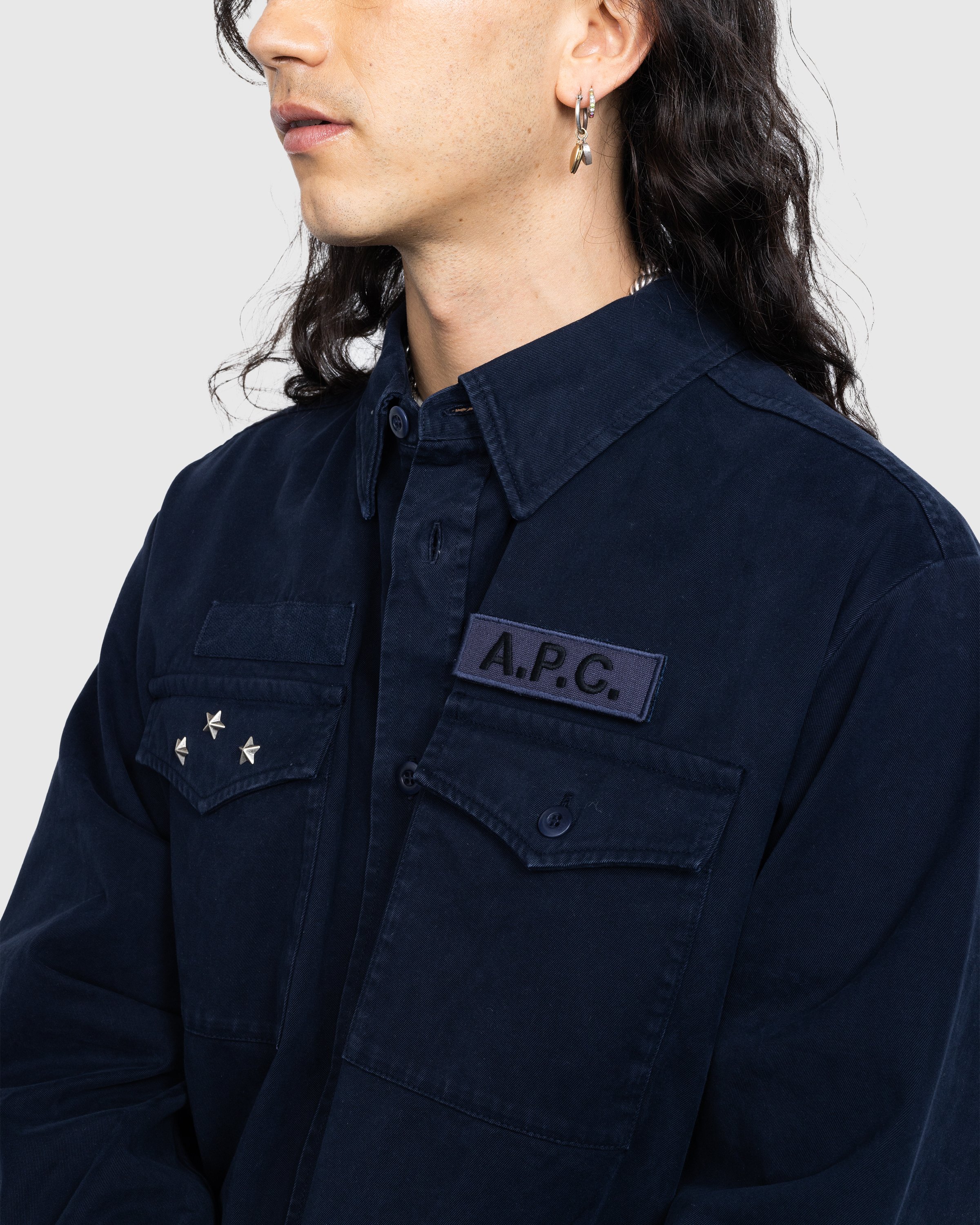 A.P.C. x Jean Touitou - Mainline Overshirt Navy - Clothing - Blue - Image 4