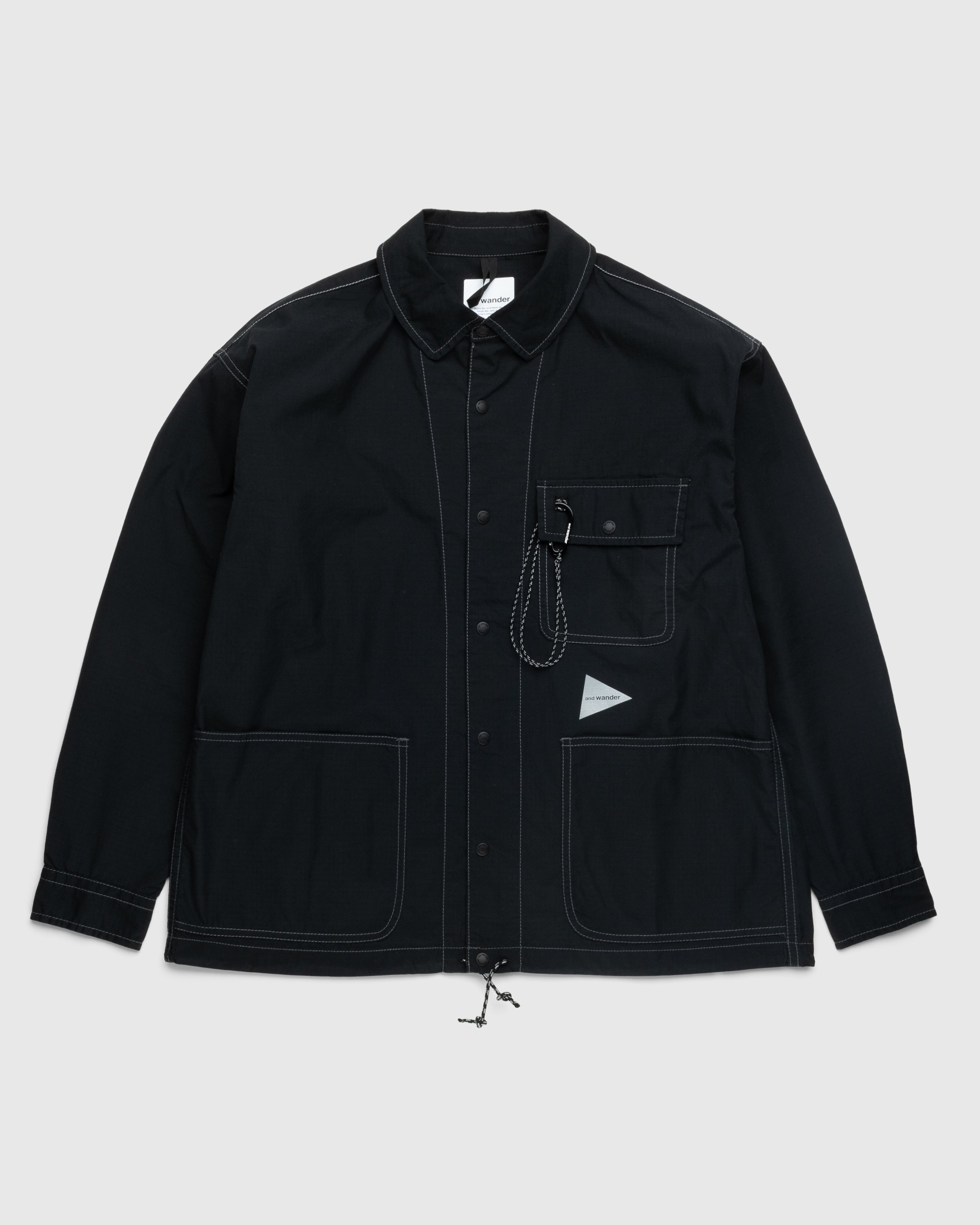 And Wander - Dry Ripstop Shirt Jacket Black - Clothing - Black - Image 1