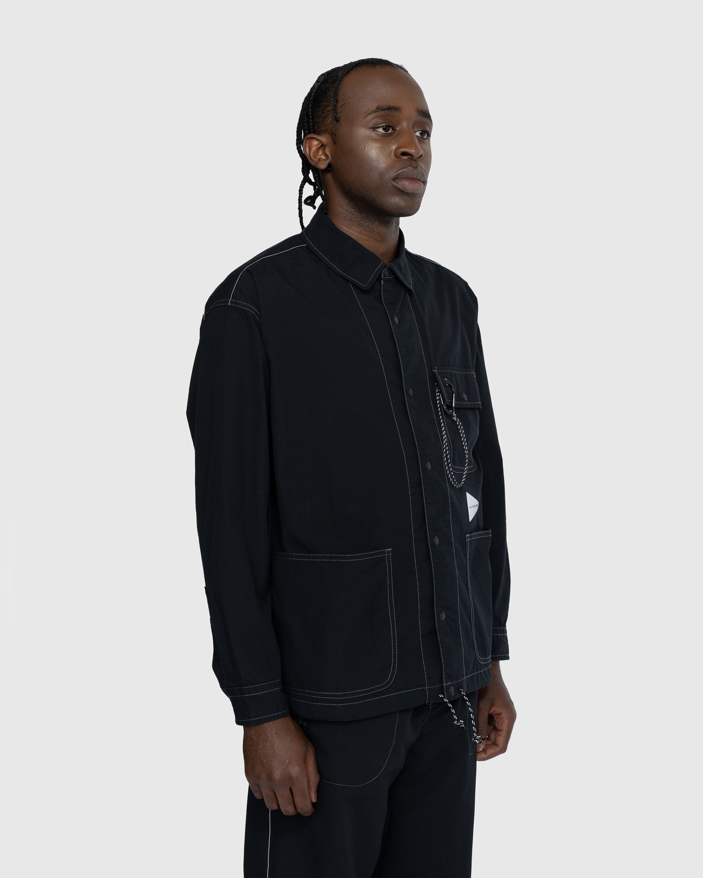 And Wander - Dry Ripstop Shirt Jacket Black - Clothing - Black - Image 2